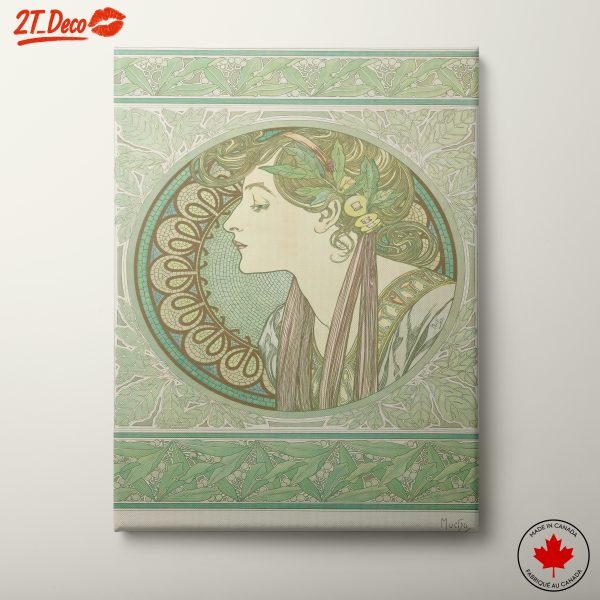 Vintage Botanical Artwork Featuring Elegant Profile