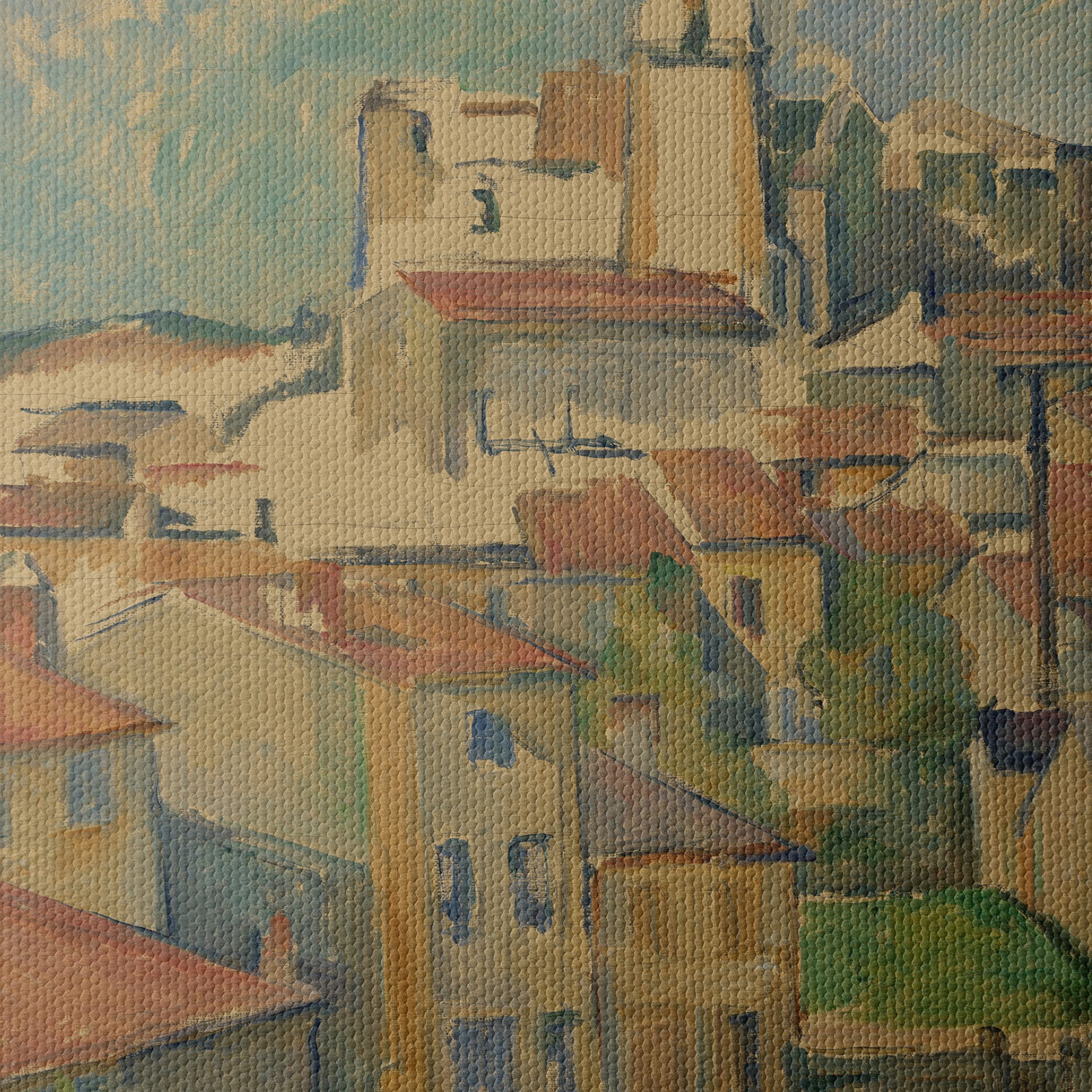 Vibrant Abstract Landscape of a Village - Image 4