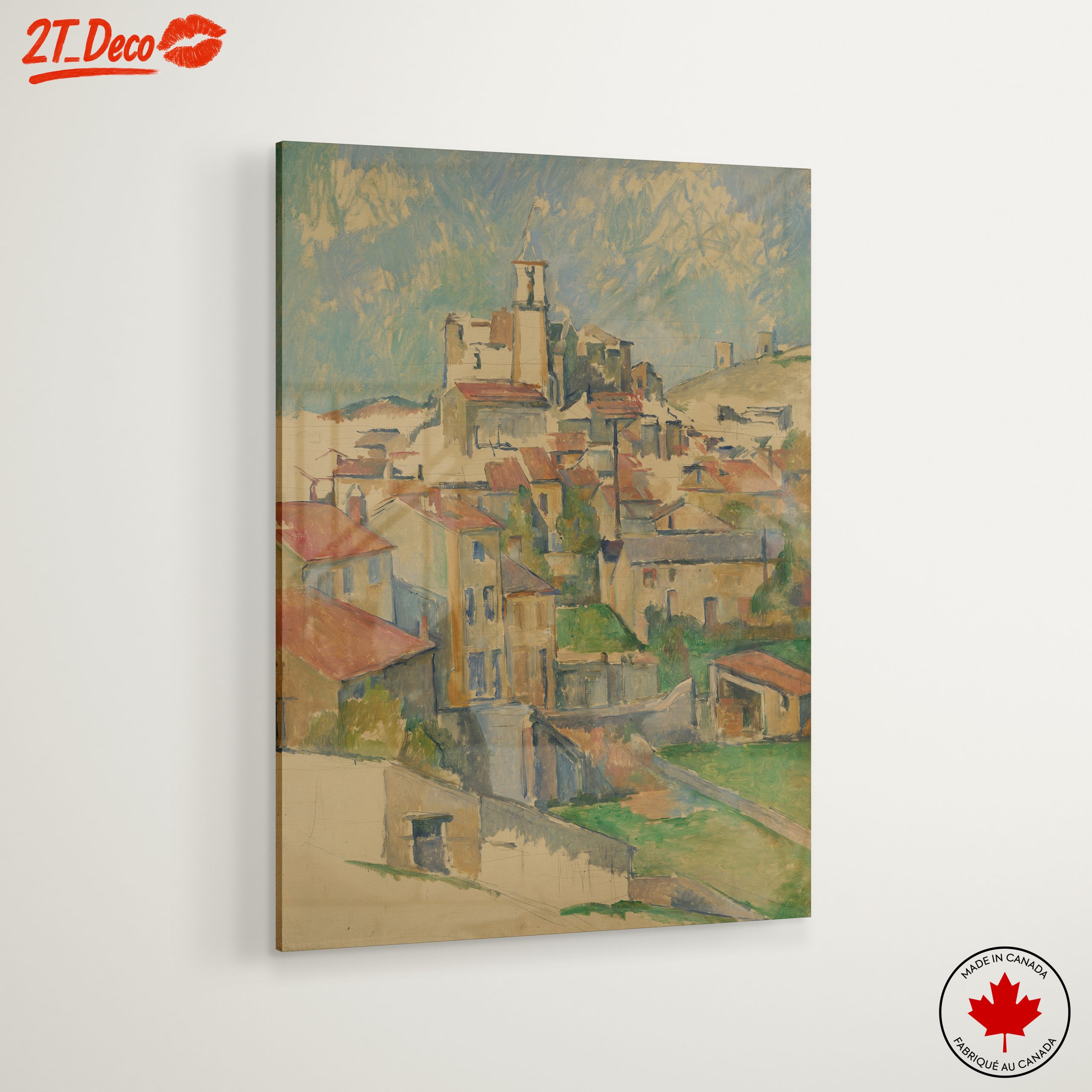 Vibrant Abstract Landscape of a Village - Image 6