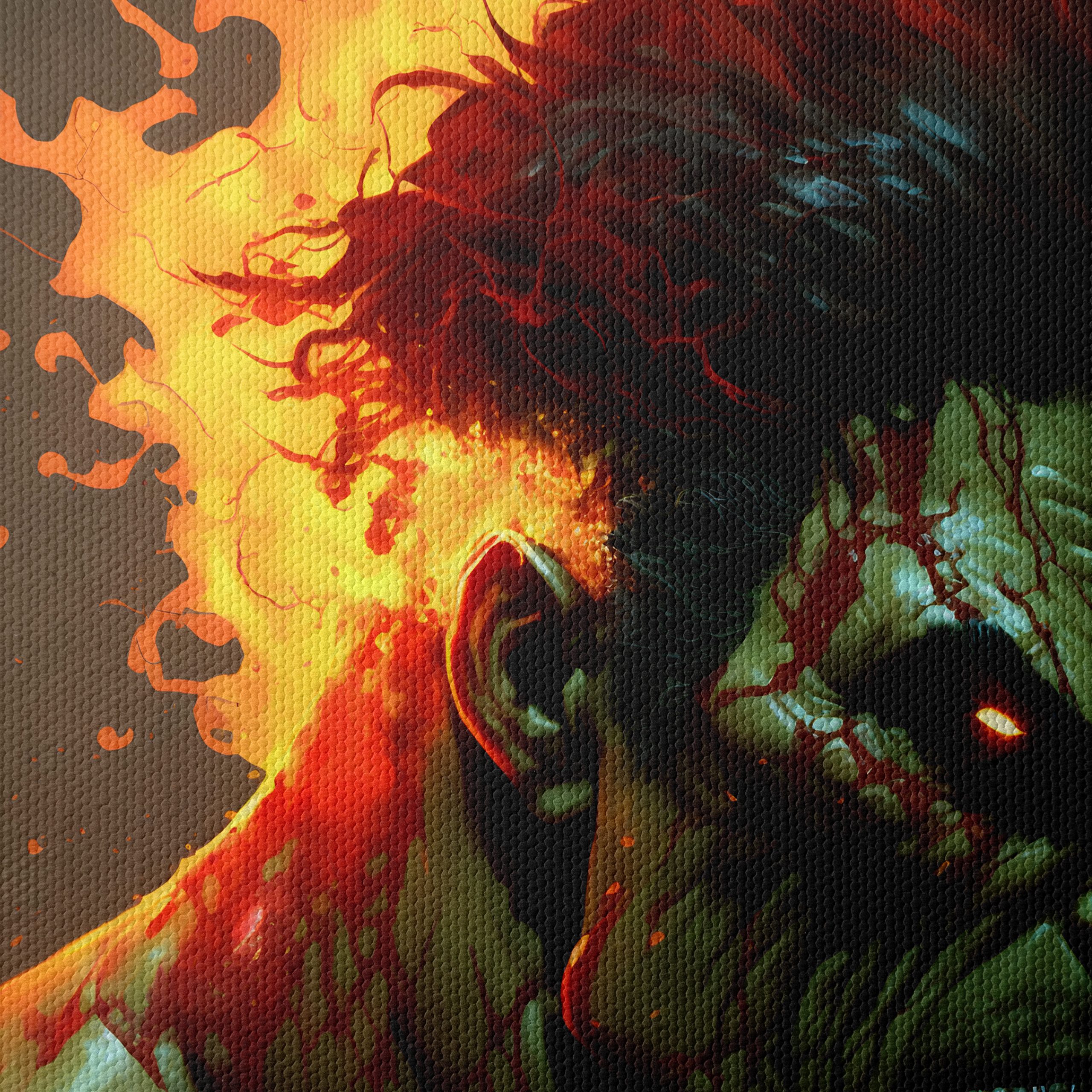 Intense Character Art Featuring Explosive Elements - Image 4