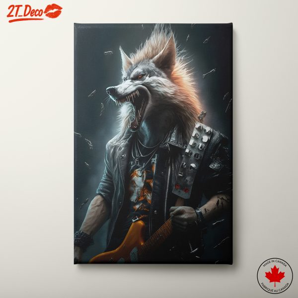 Rock Animal Character with Electric Guitar