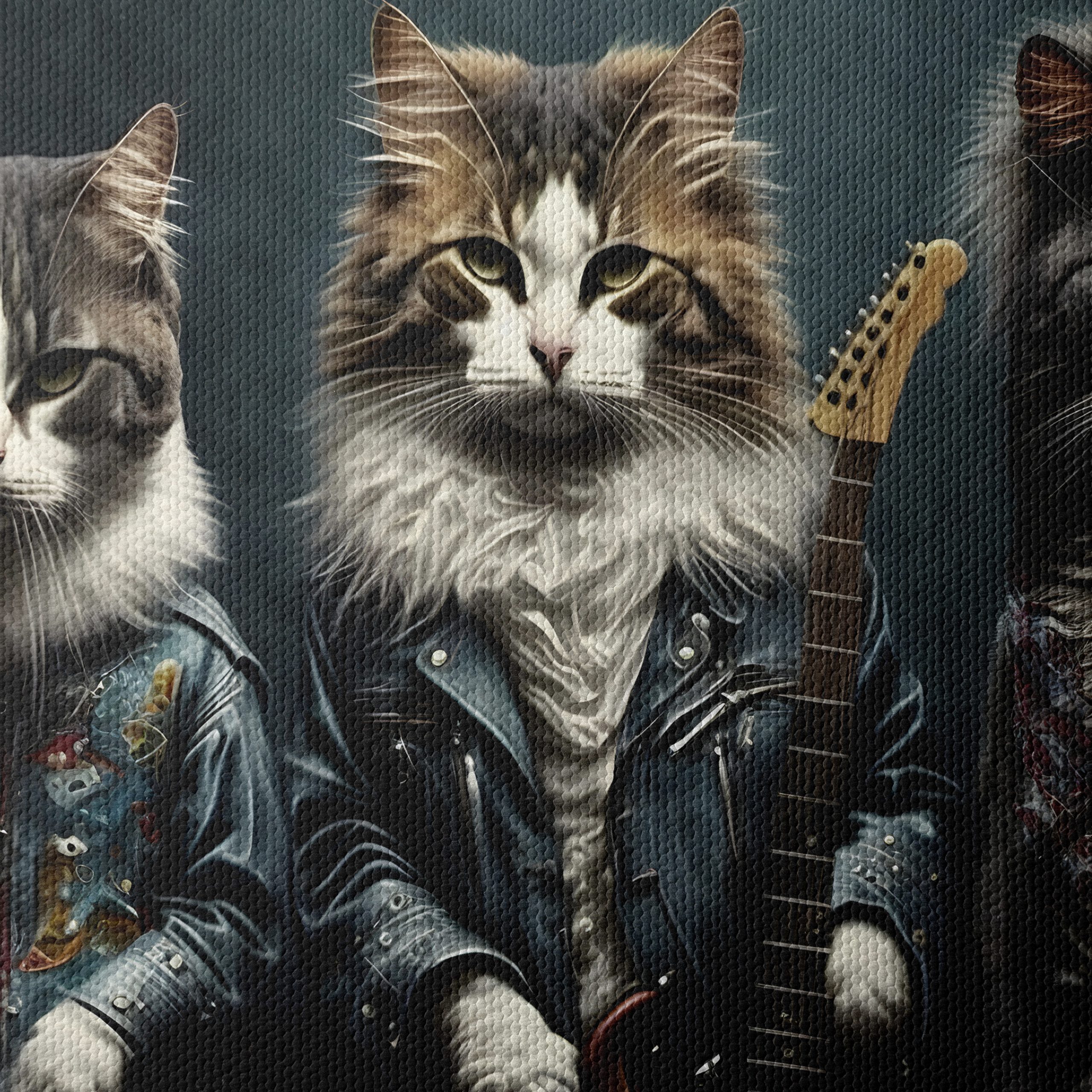 Cool Cats with Guitars Art - Image 4