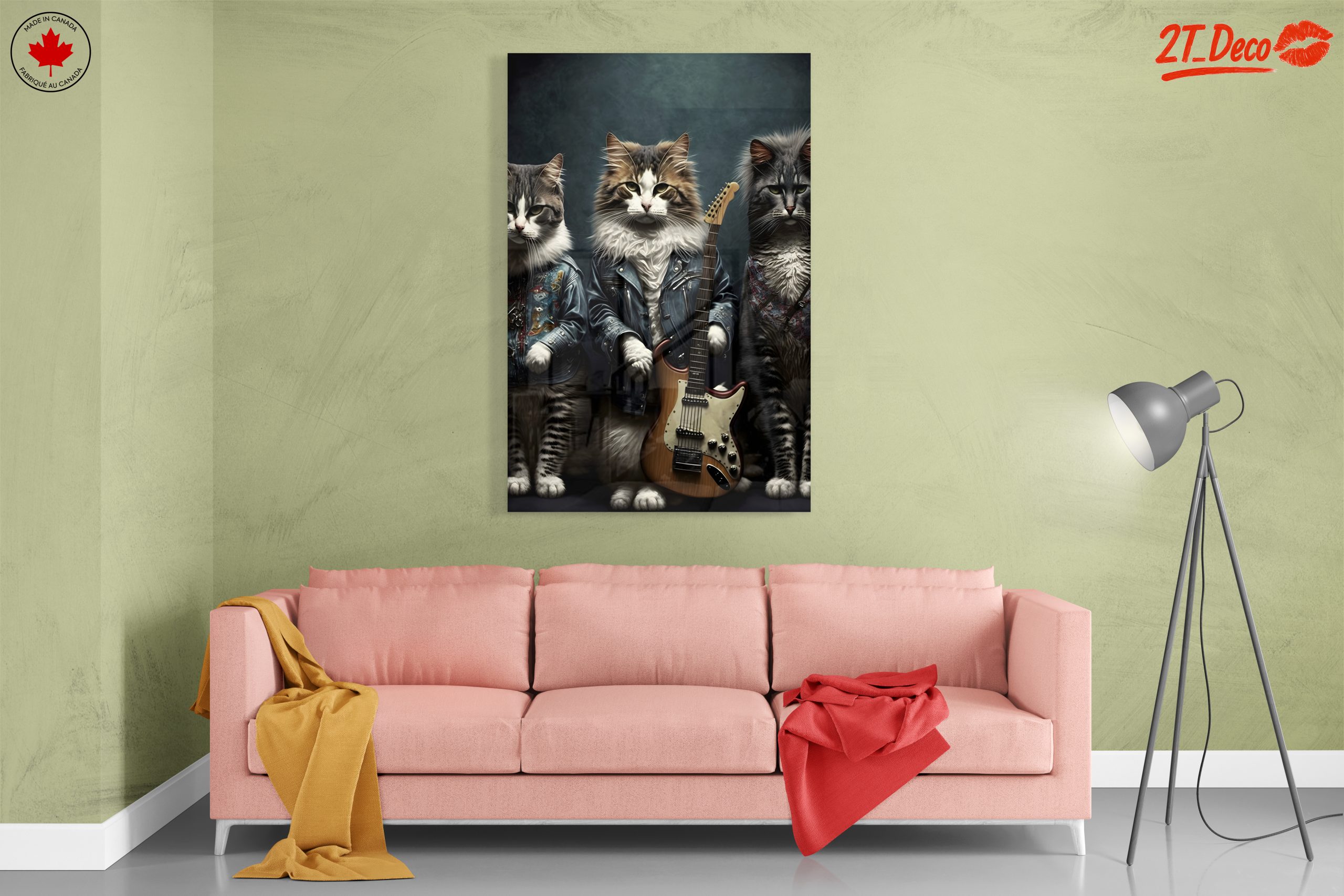 Cool Cats with Guitars Art - Image 7
