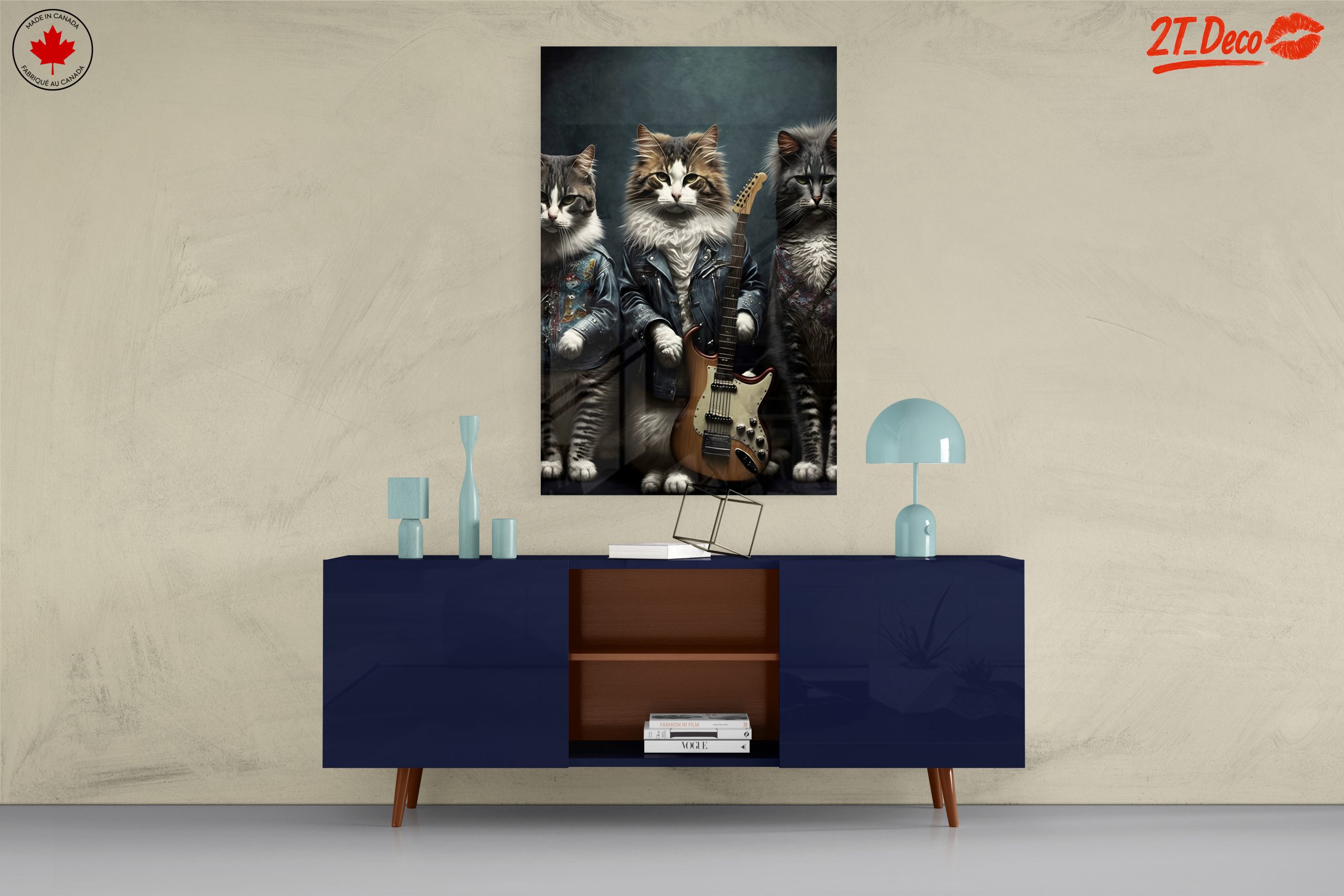 Cool Cats with Guitars Art - Image 8