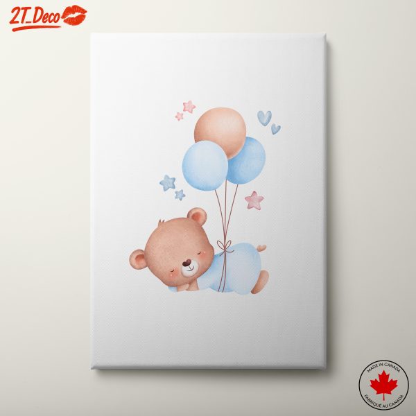 Adorable Bear With Balloons Art