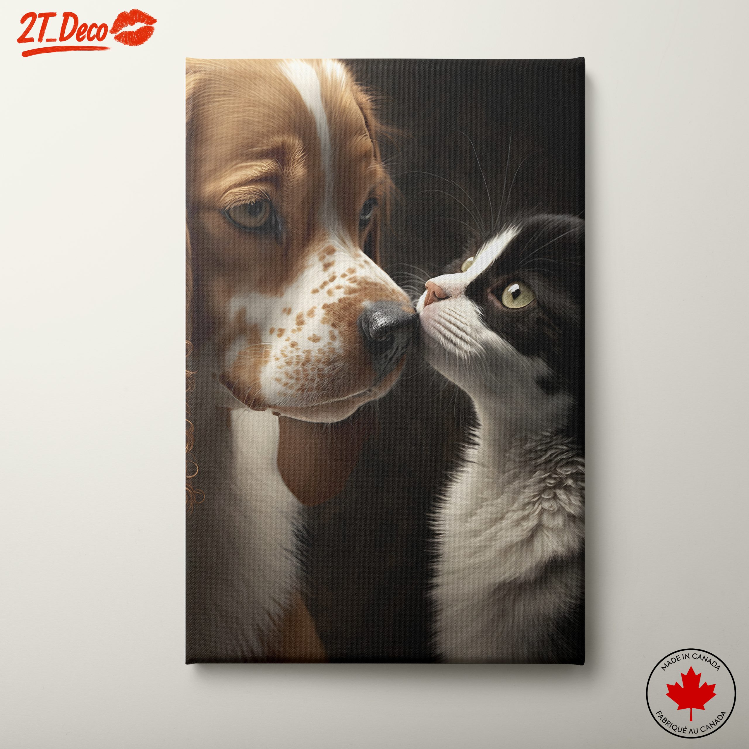 Affectionate Cat and Dog Portrait 2