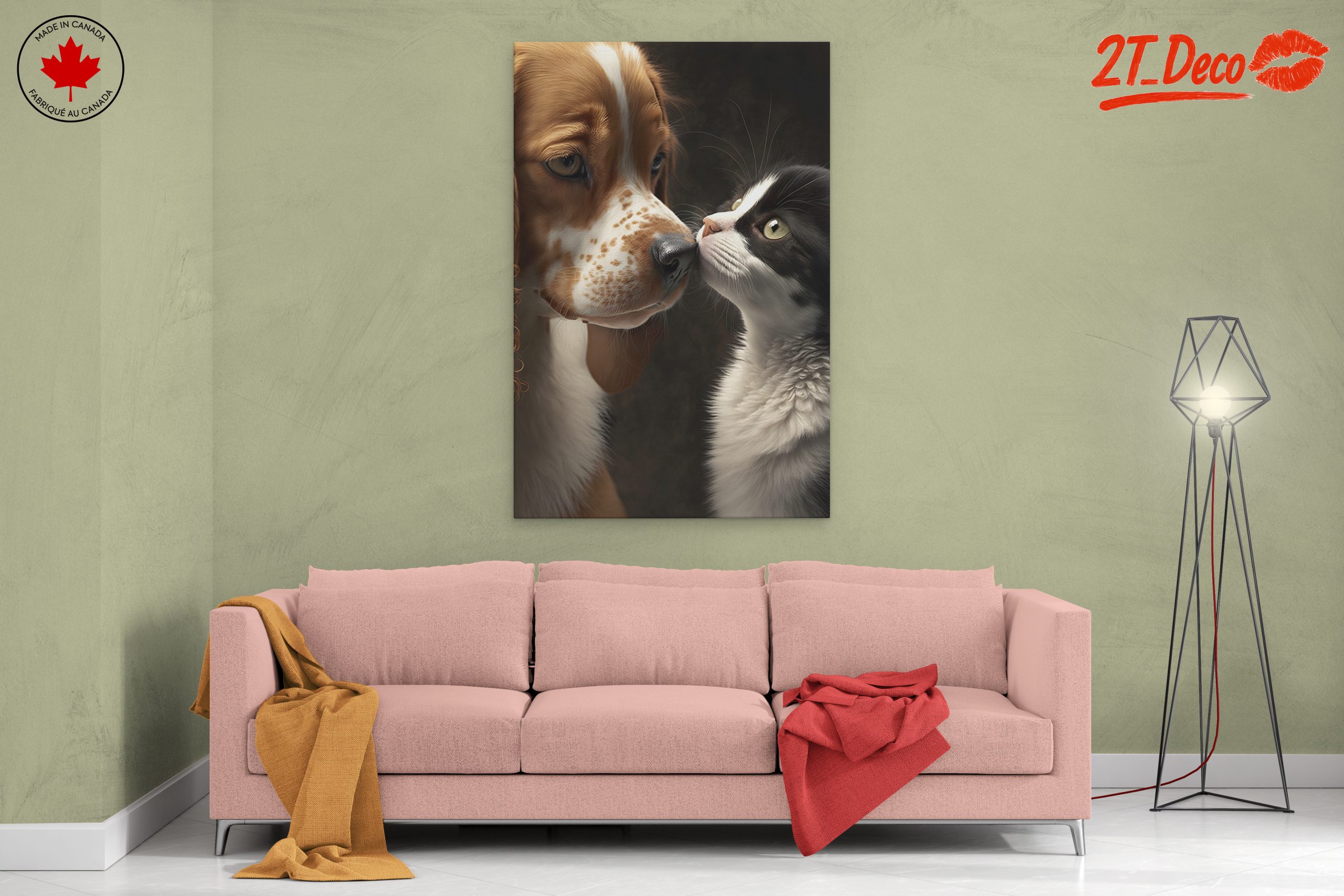 Affectionate Cat and Dog Portrait 2 - Image 2