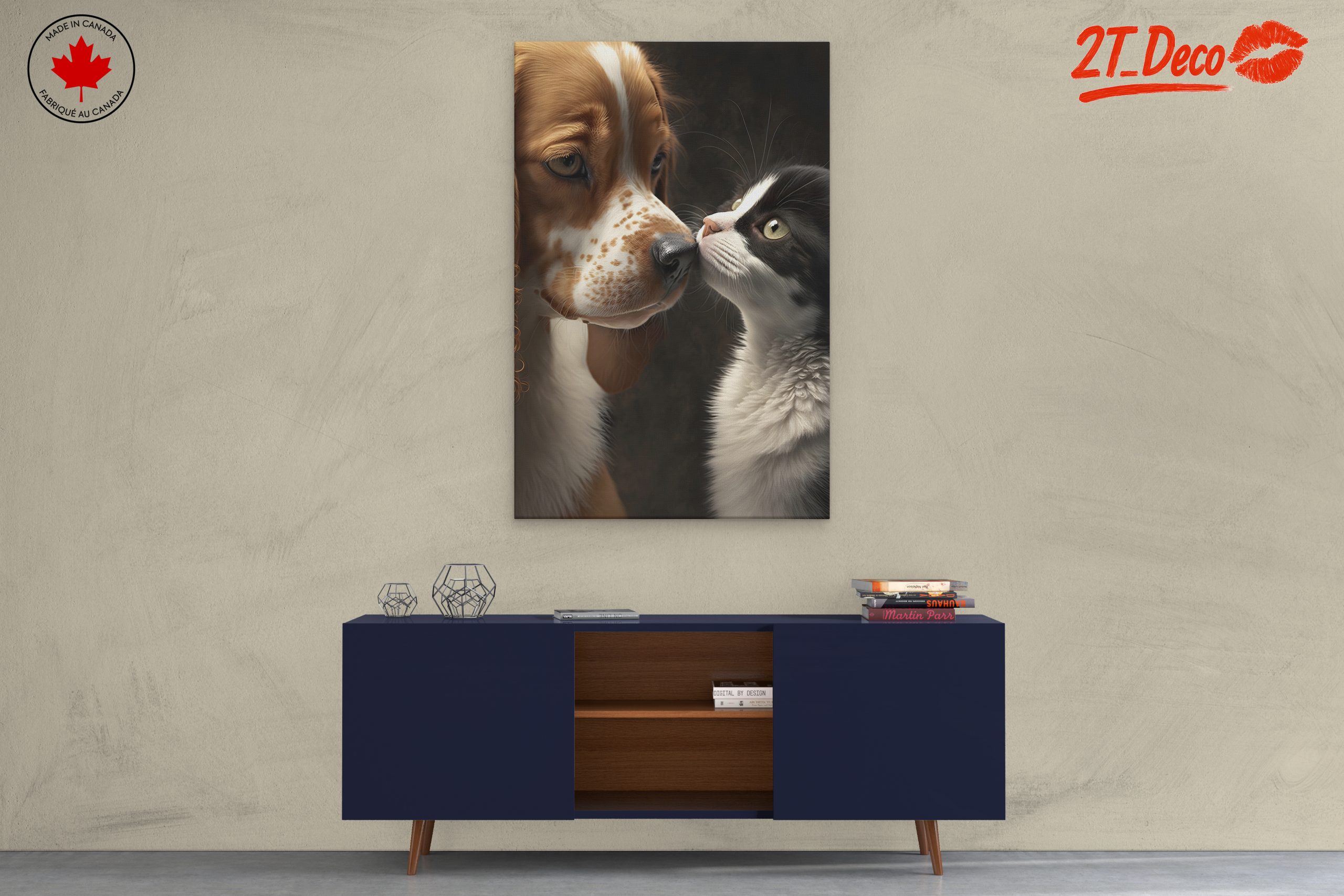 Affectionate Cat and Dog Portrait 2 - Image 3