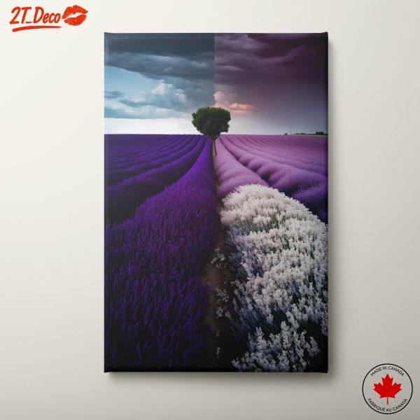 Vibrant Abstract Lavender Landscape