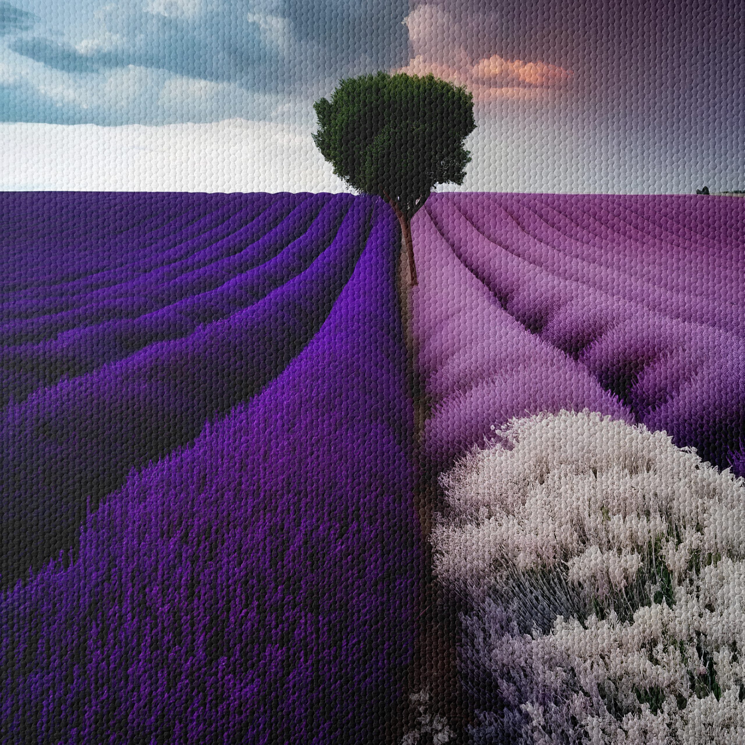 Vibrant Abstract Lavender Landscape - Image 4