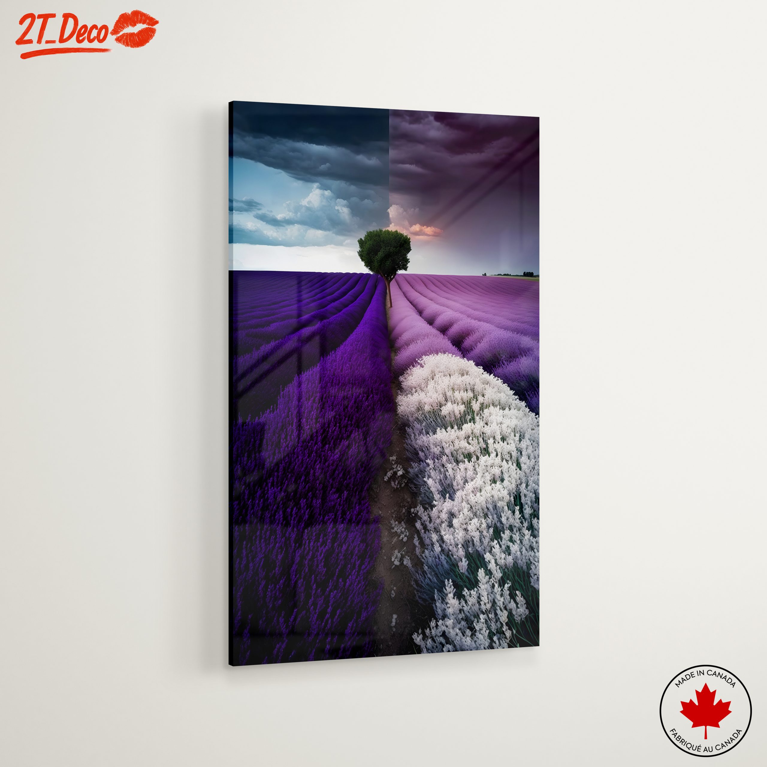 Vibrant Abstract Lavender Landscape - Image 6