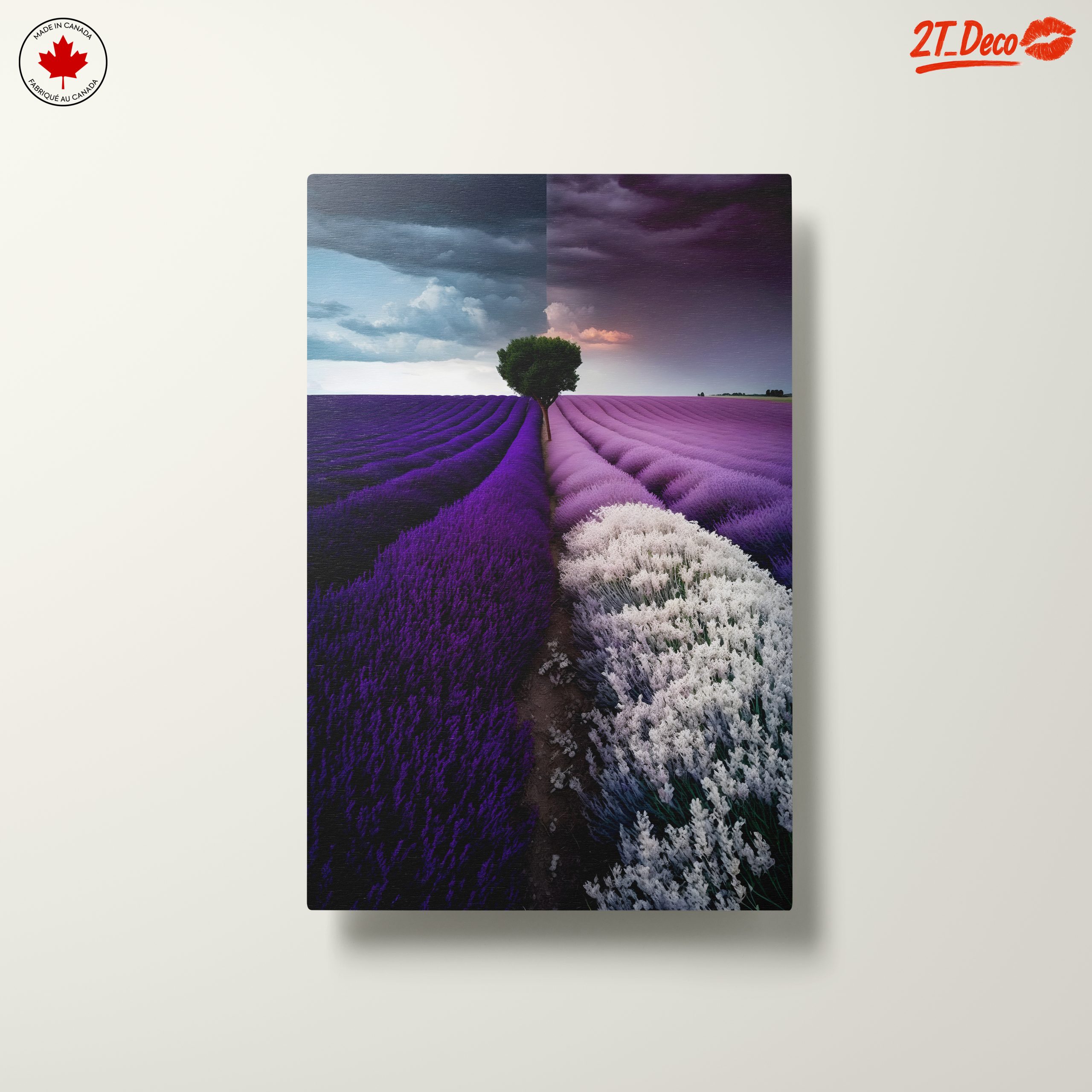 Vibrant Abstract Lavender Landscape - Image 10