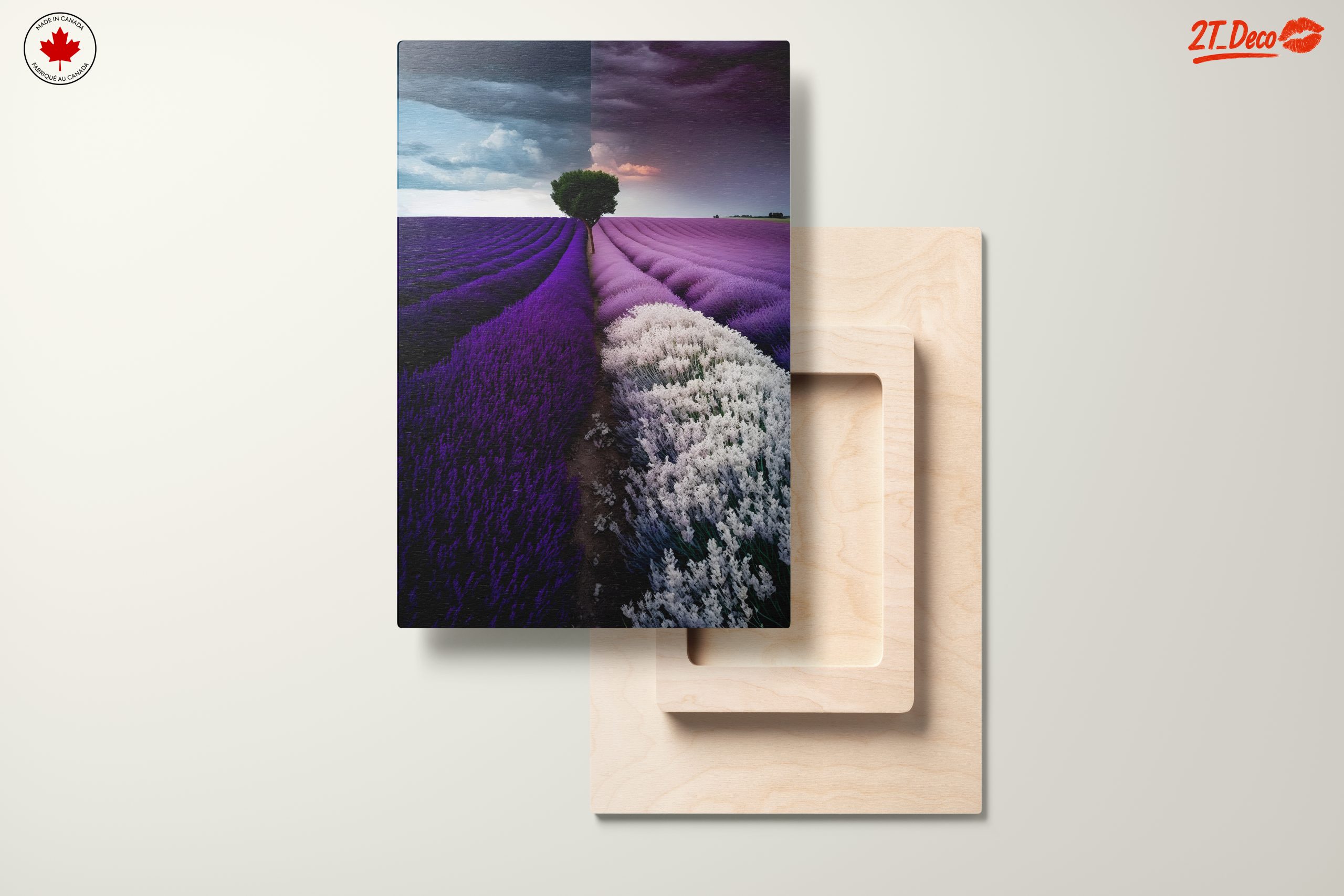 Vibrant Abstract Lavender Landscape - Image 11