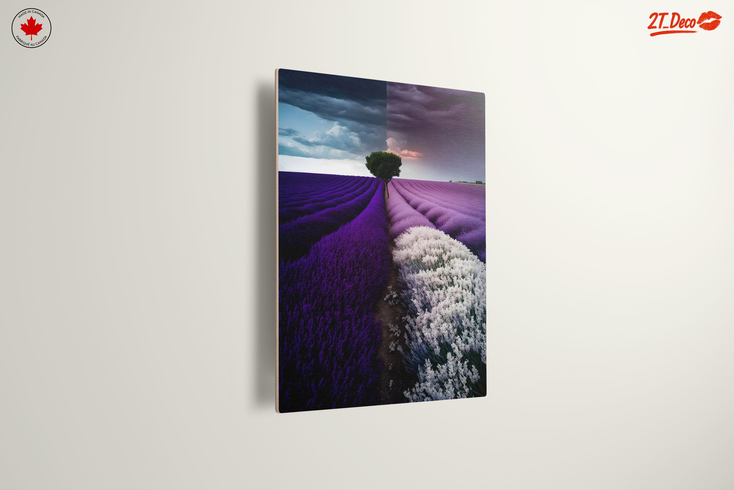 Vibrant Abstract Lavender Landscape - Image 13