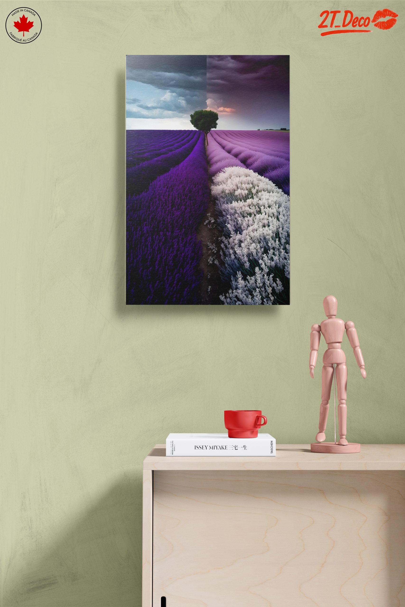 Vibrant Abstract Lavender Landscape - Image 14