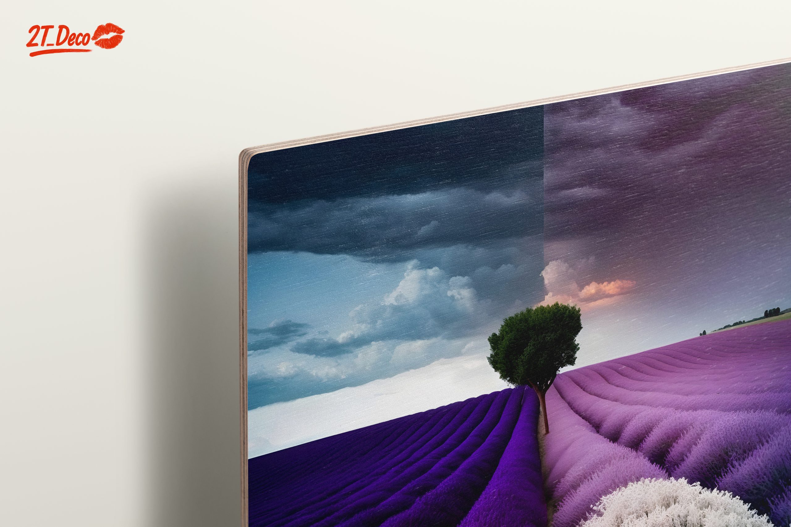 Vibrant Abstract Lavender Landscape - Image 15