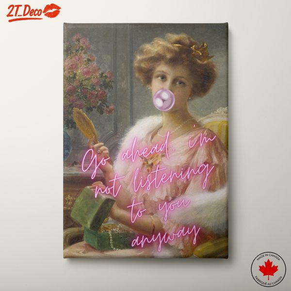 Elegant Woman with Bubble Gum Art