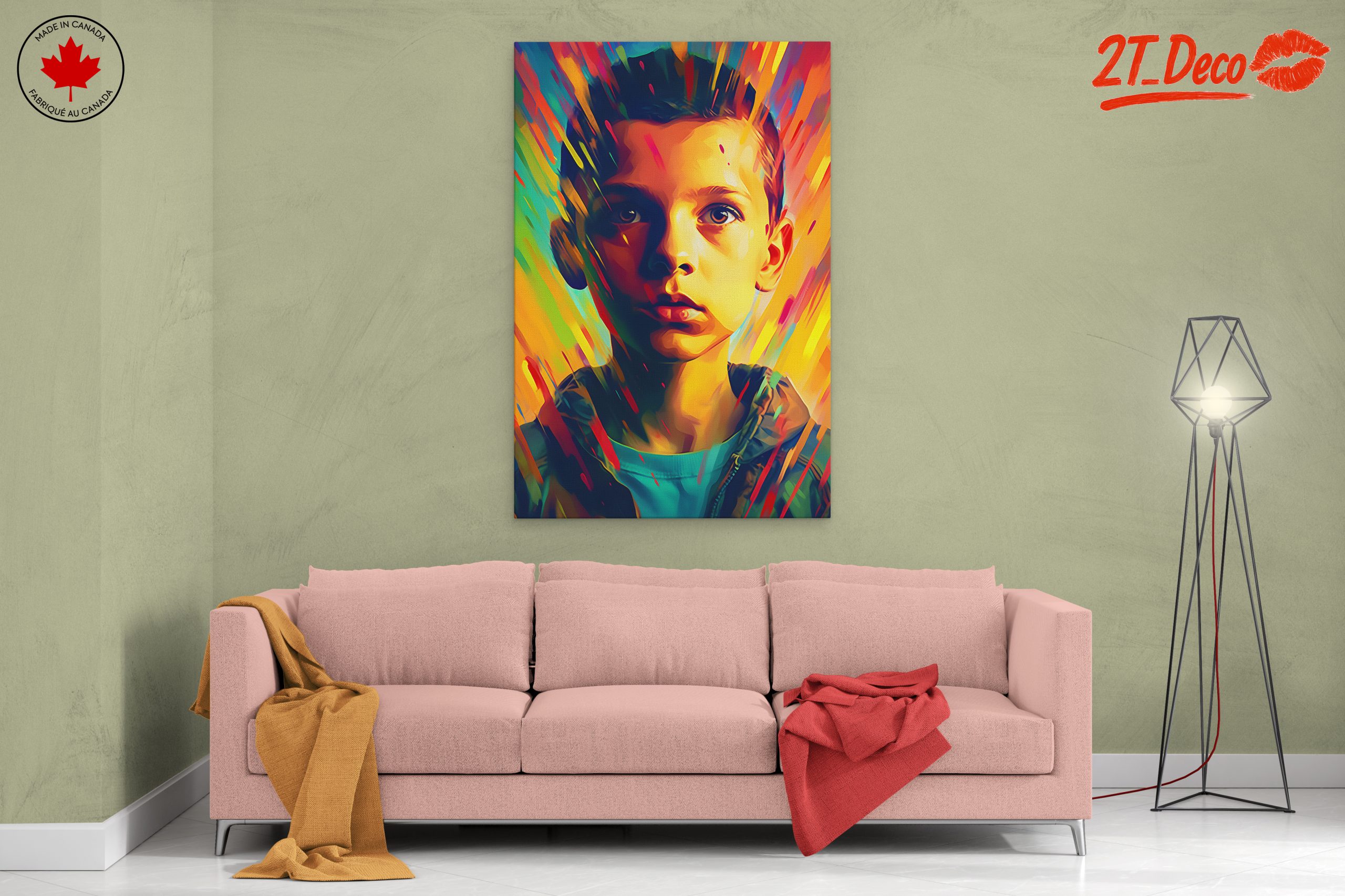 Vibrant Contemporary Portrait of a Young Boy - Image 2