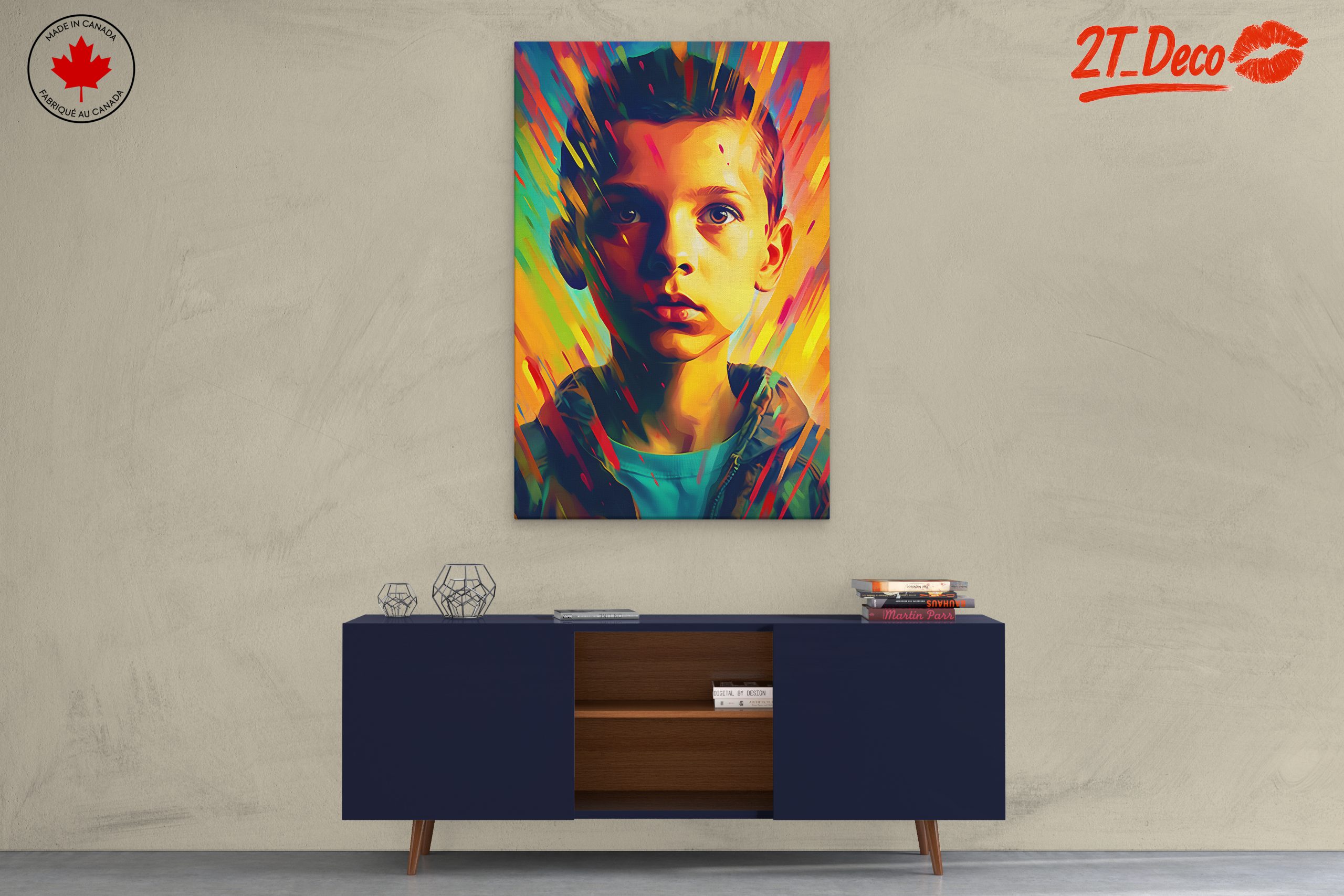 Vibrant Contemporary Portrait of a Young Boy - Image 3