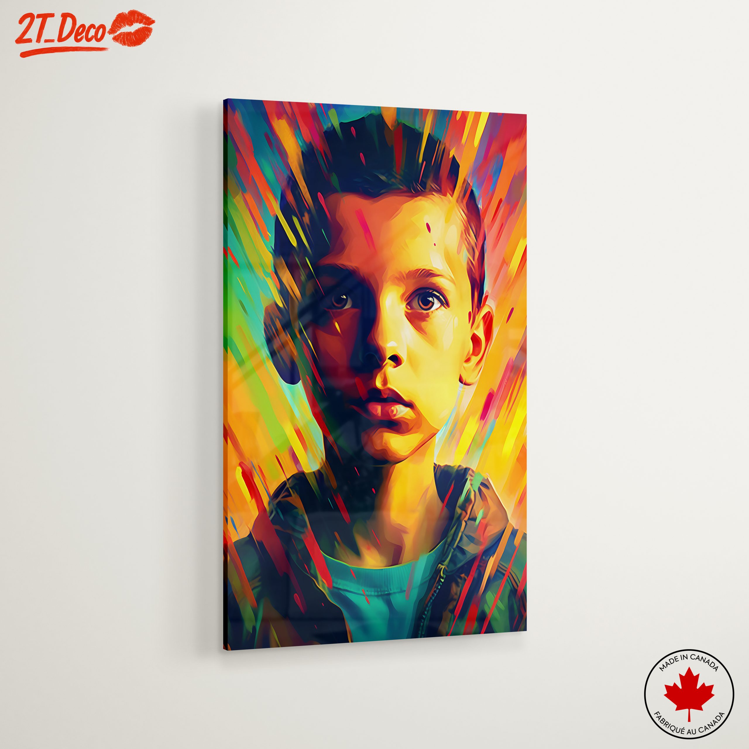 Vibrant Contemporary Portrait of a Young Boy - Image 6