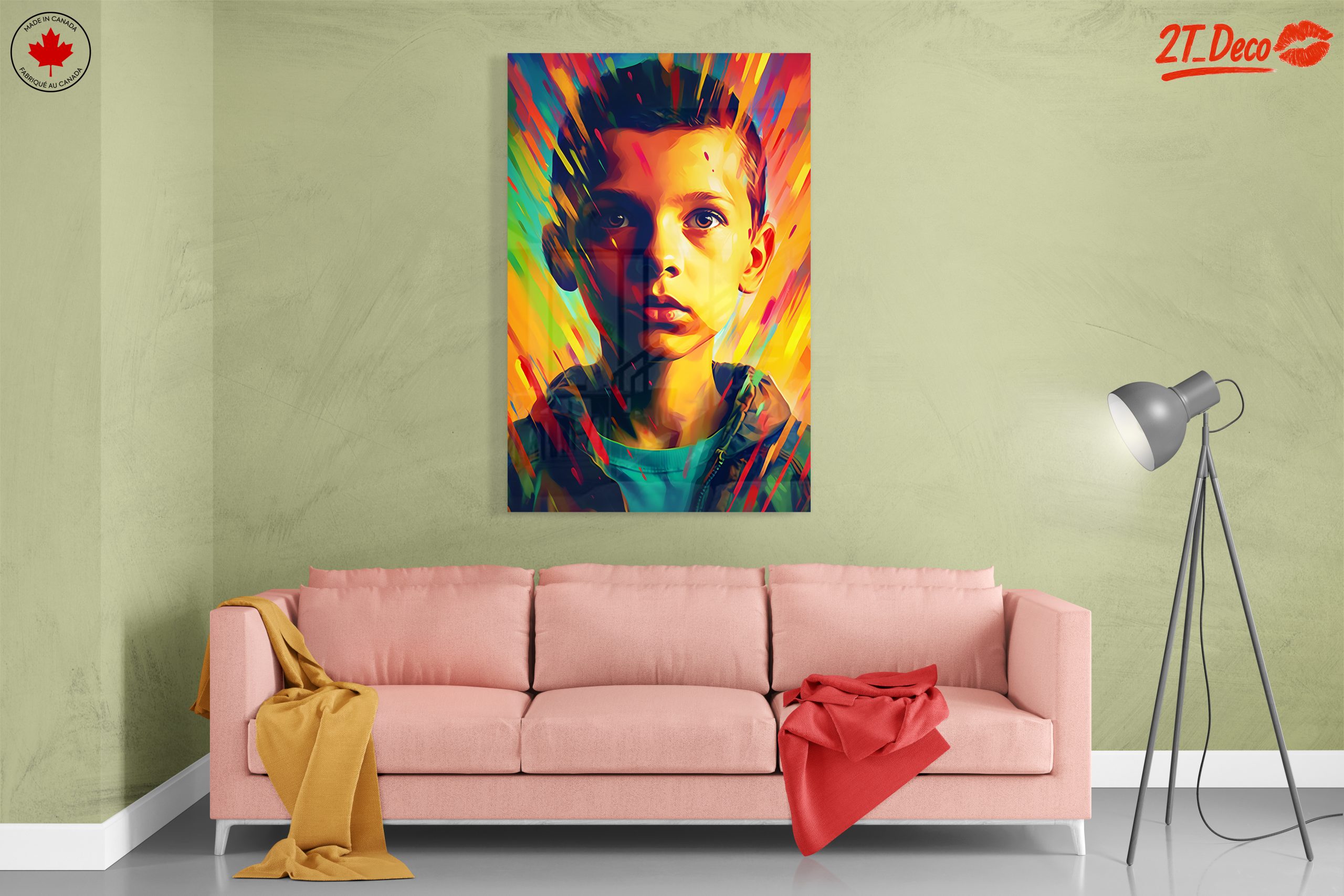 Vibrant Contemporary Portrait of a Young Boy - Image 7
