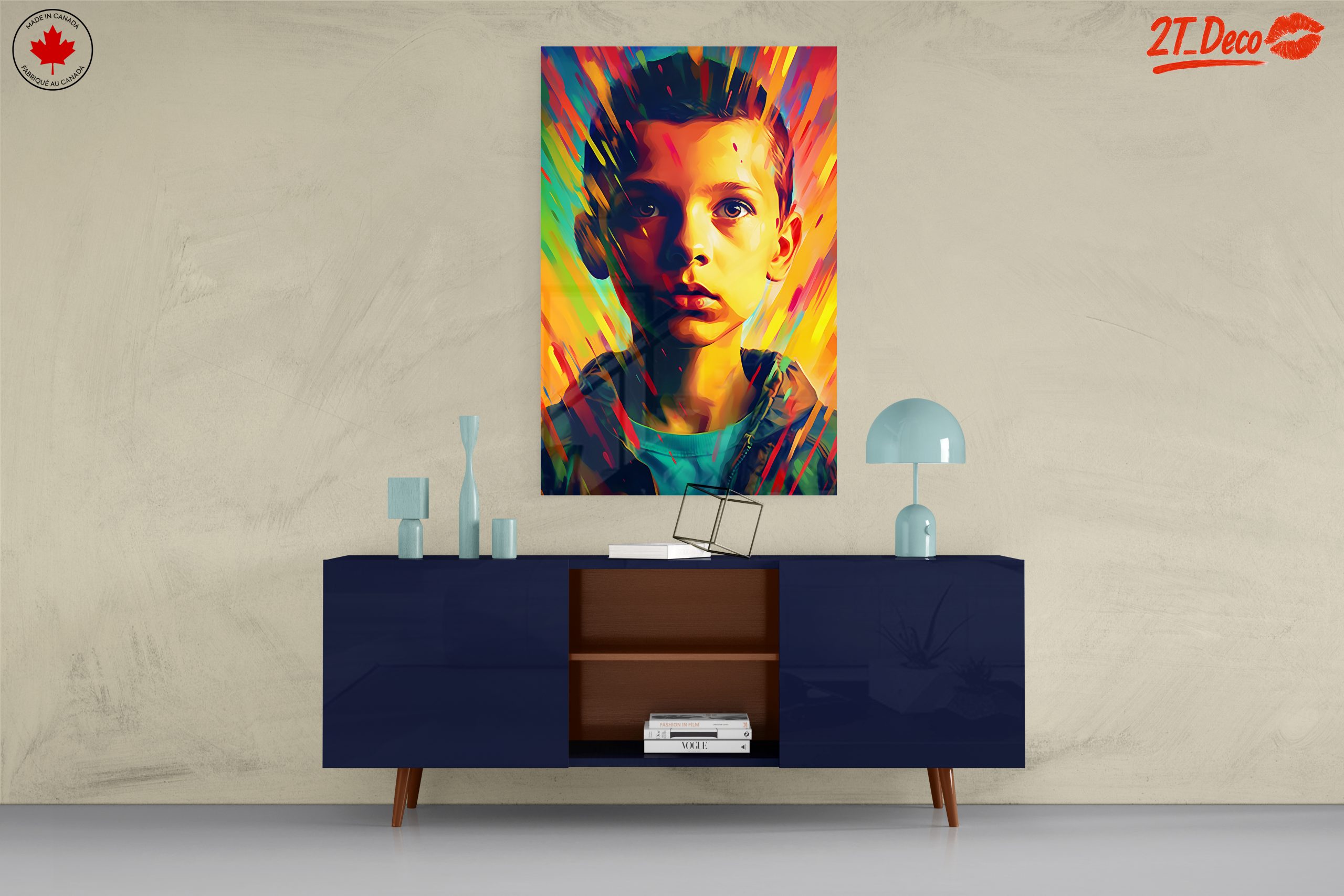 Vibrant Contemporary Portrait of a Young Boy - Image 8