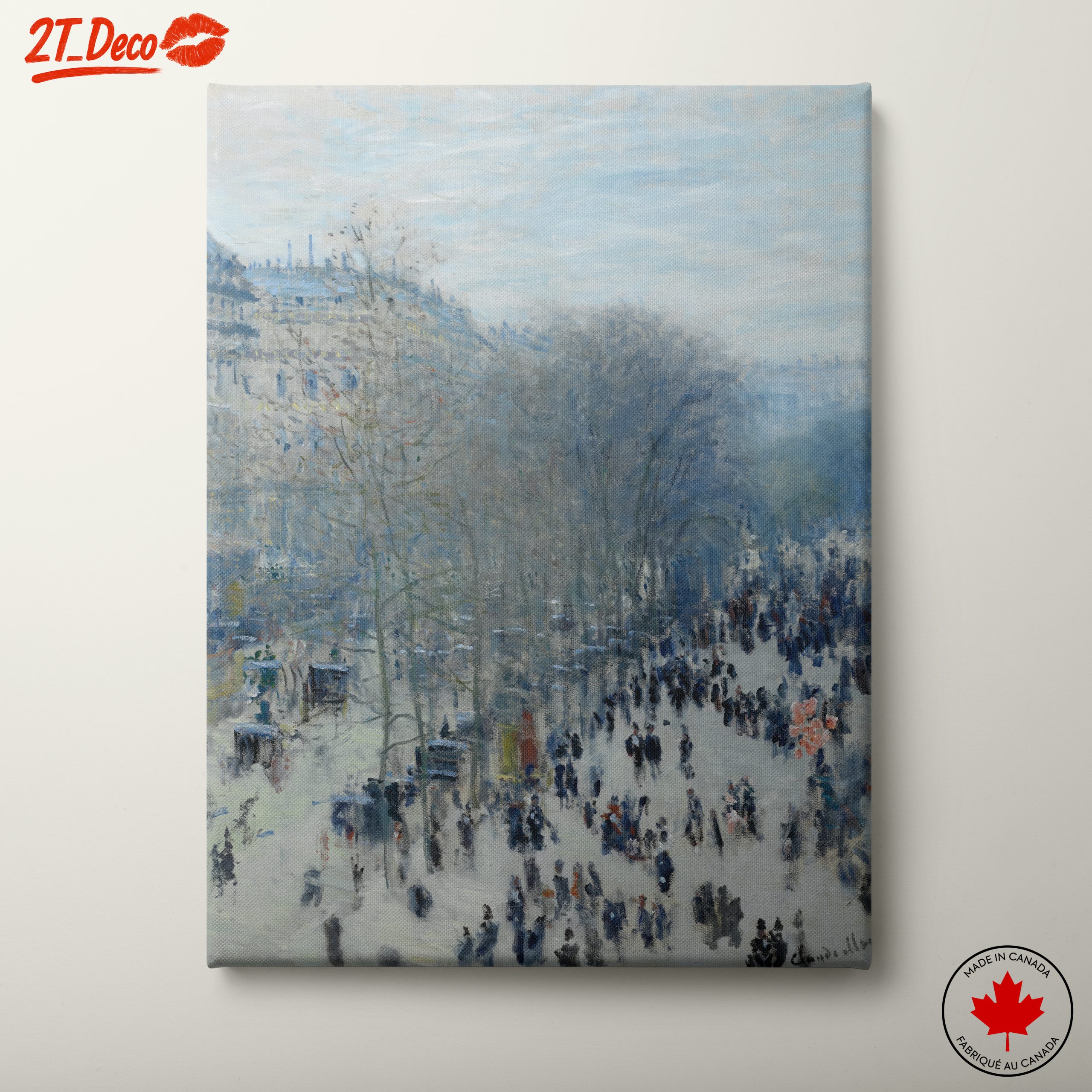 Urban Impressionist Scene with Crowds