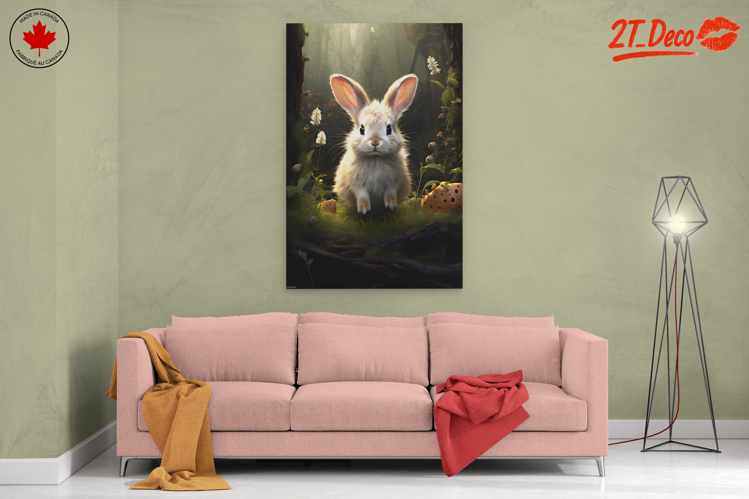 Adorable Bunny in Whimsical Forest - Image 2
