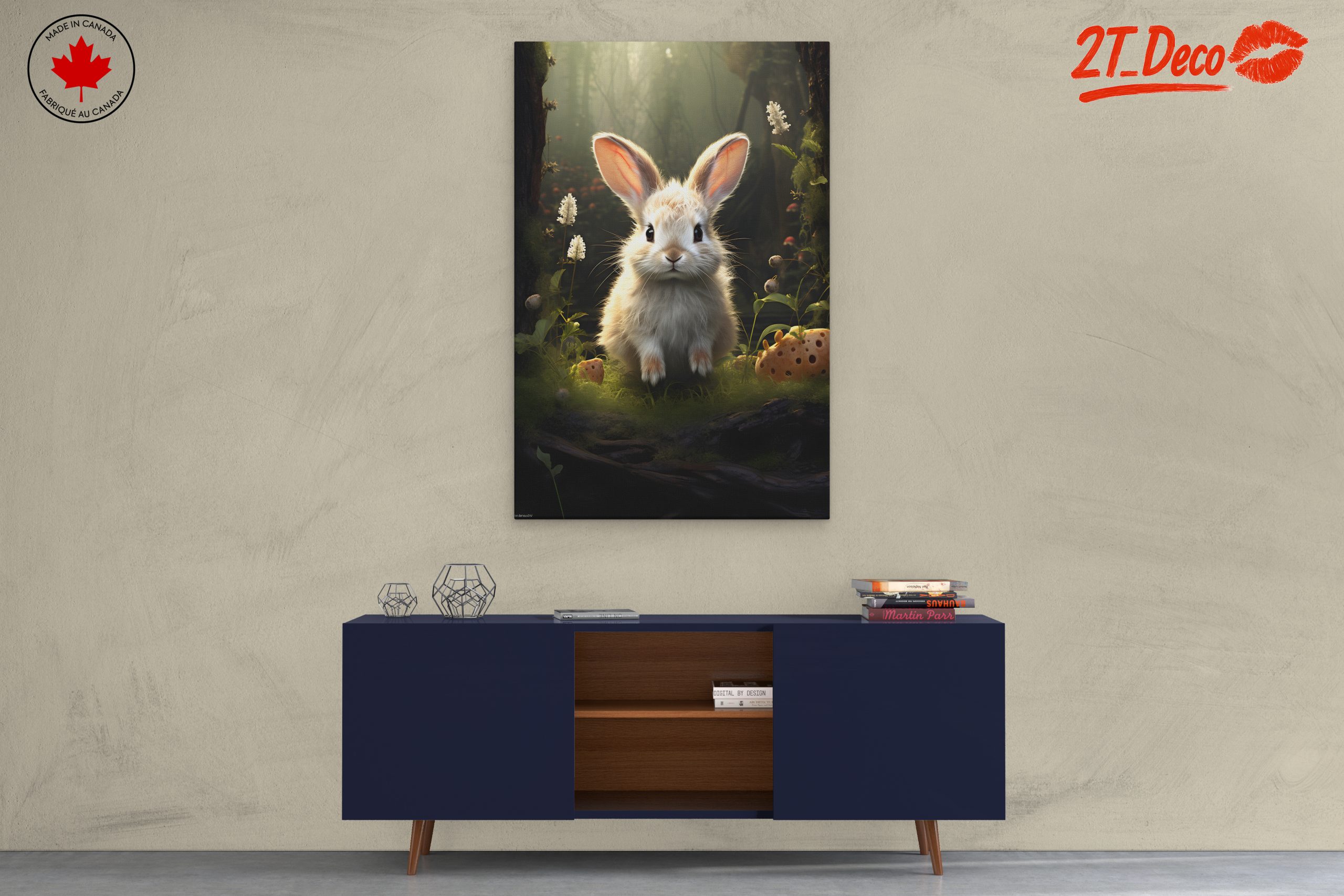 Adorable Bunny in Whimsical Forest - Image 3