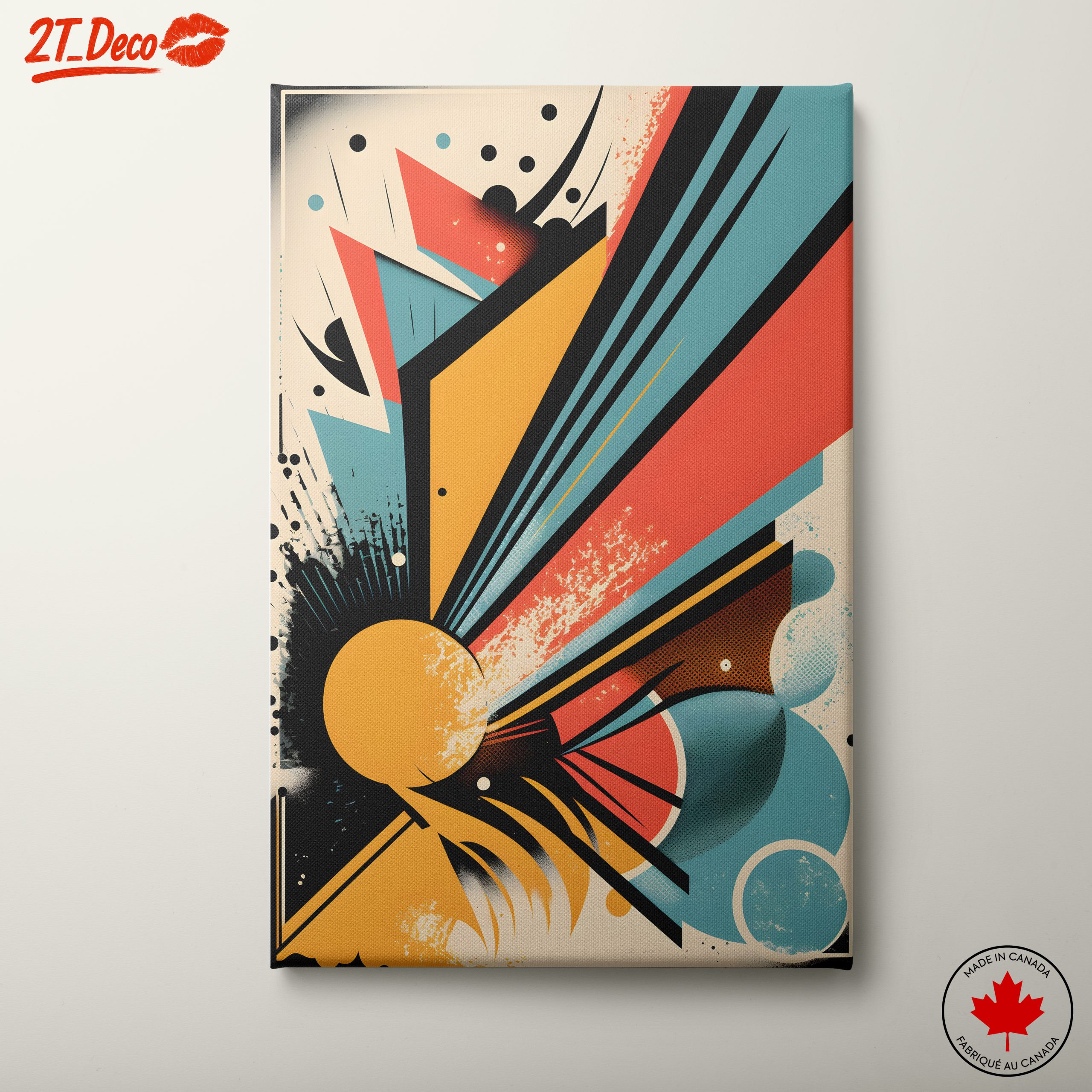 Vibrant Dynamic Abstract Art Piece