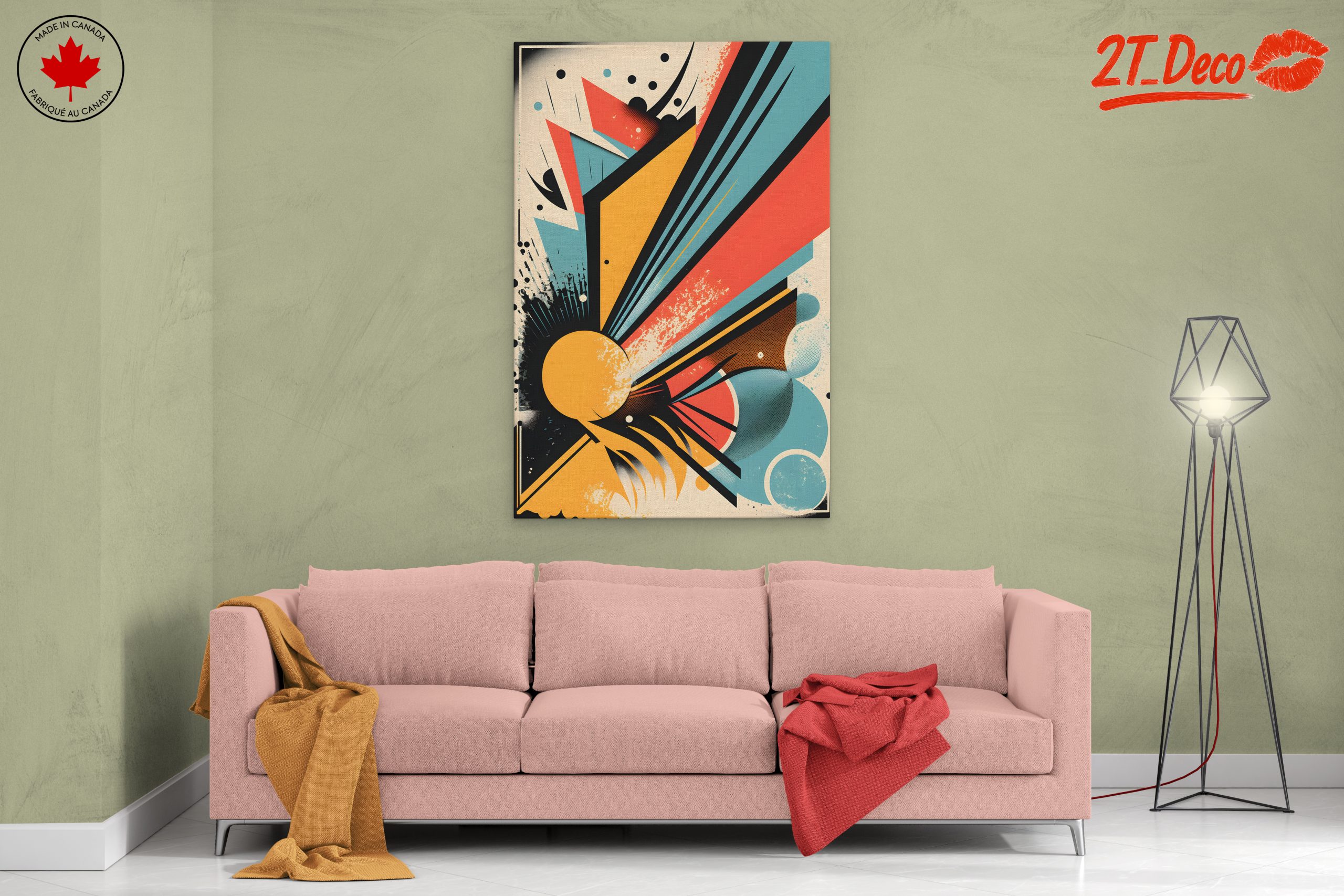Vibrant Dynamic Abstract Art Piece - Image 2