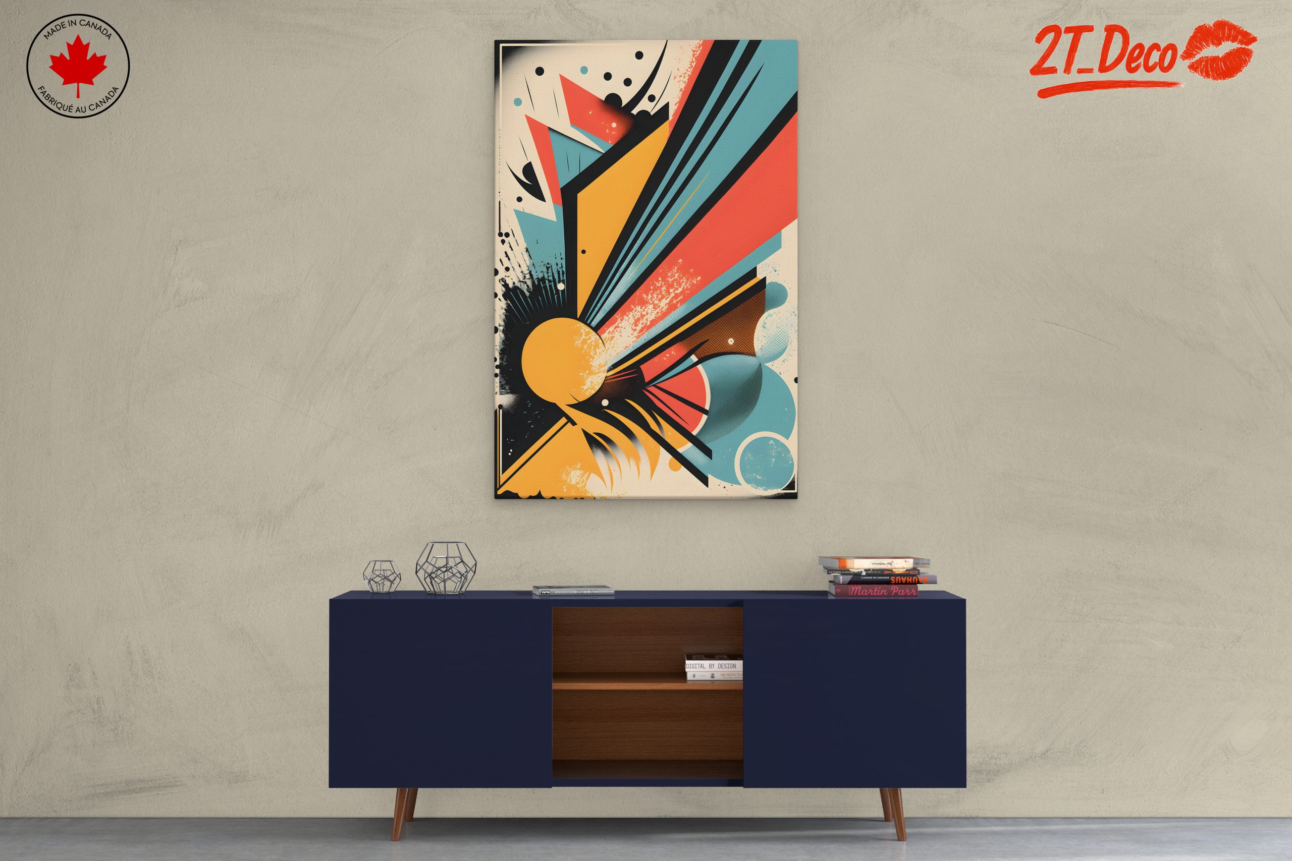 Vibrant Dynamic Abstract Art Piece - Image 3