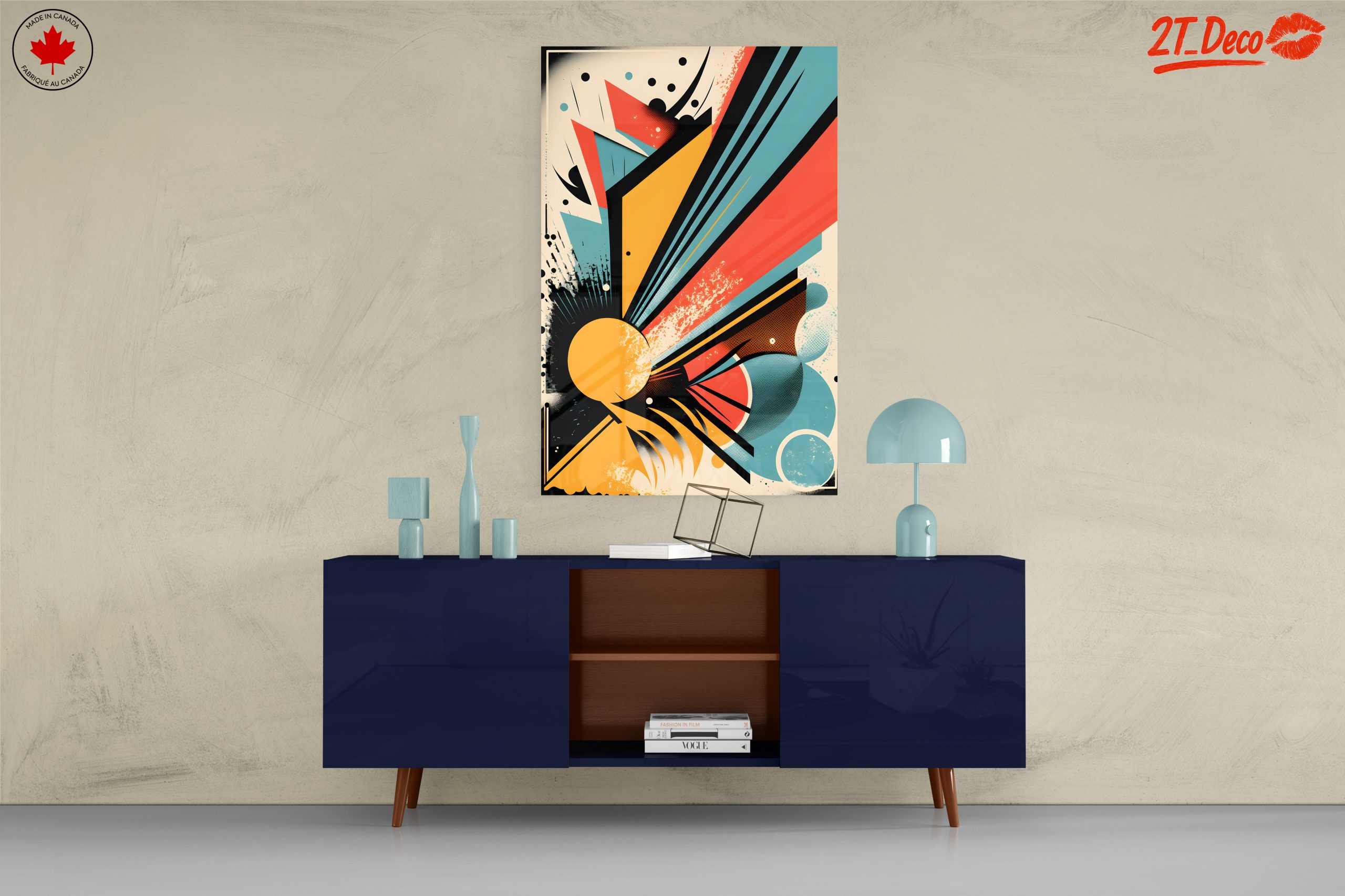Vibrant Dynamic Abstract Art Piece - Image 8