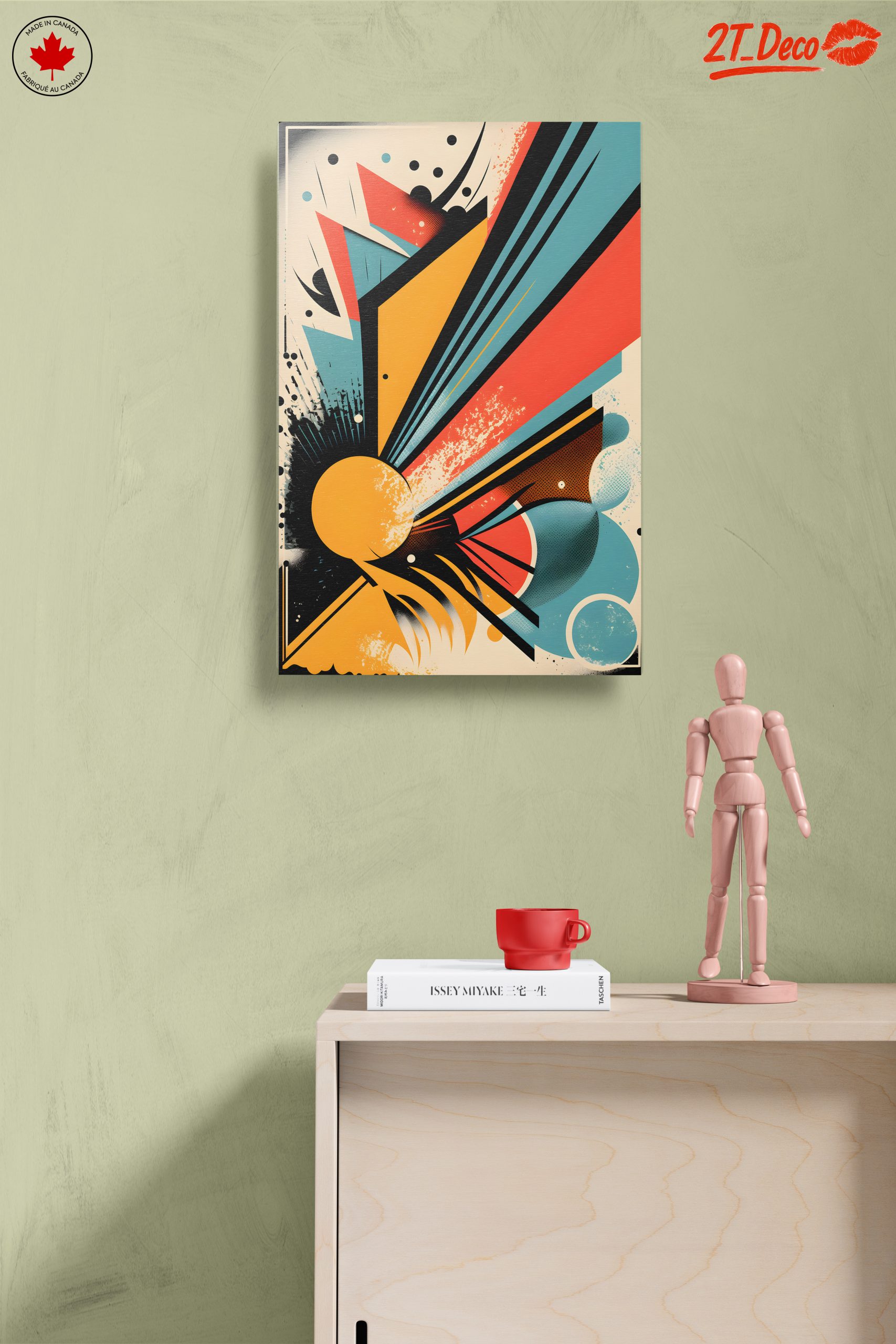 Vibrant Dynamic Abstract Art Piece - Image 14