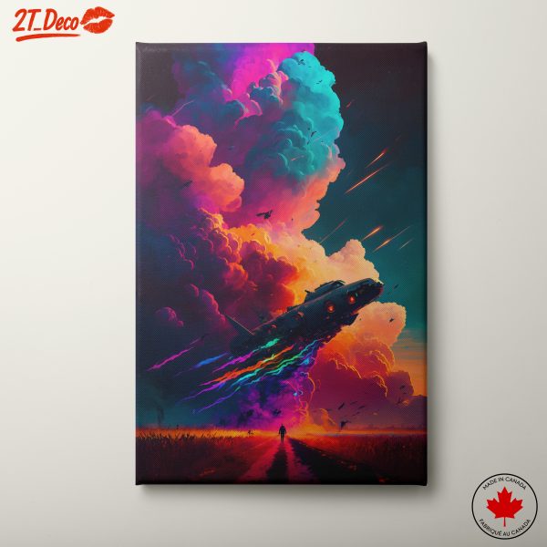 Vibrant Dynamic Space Adventure Art