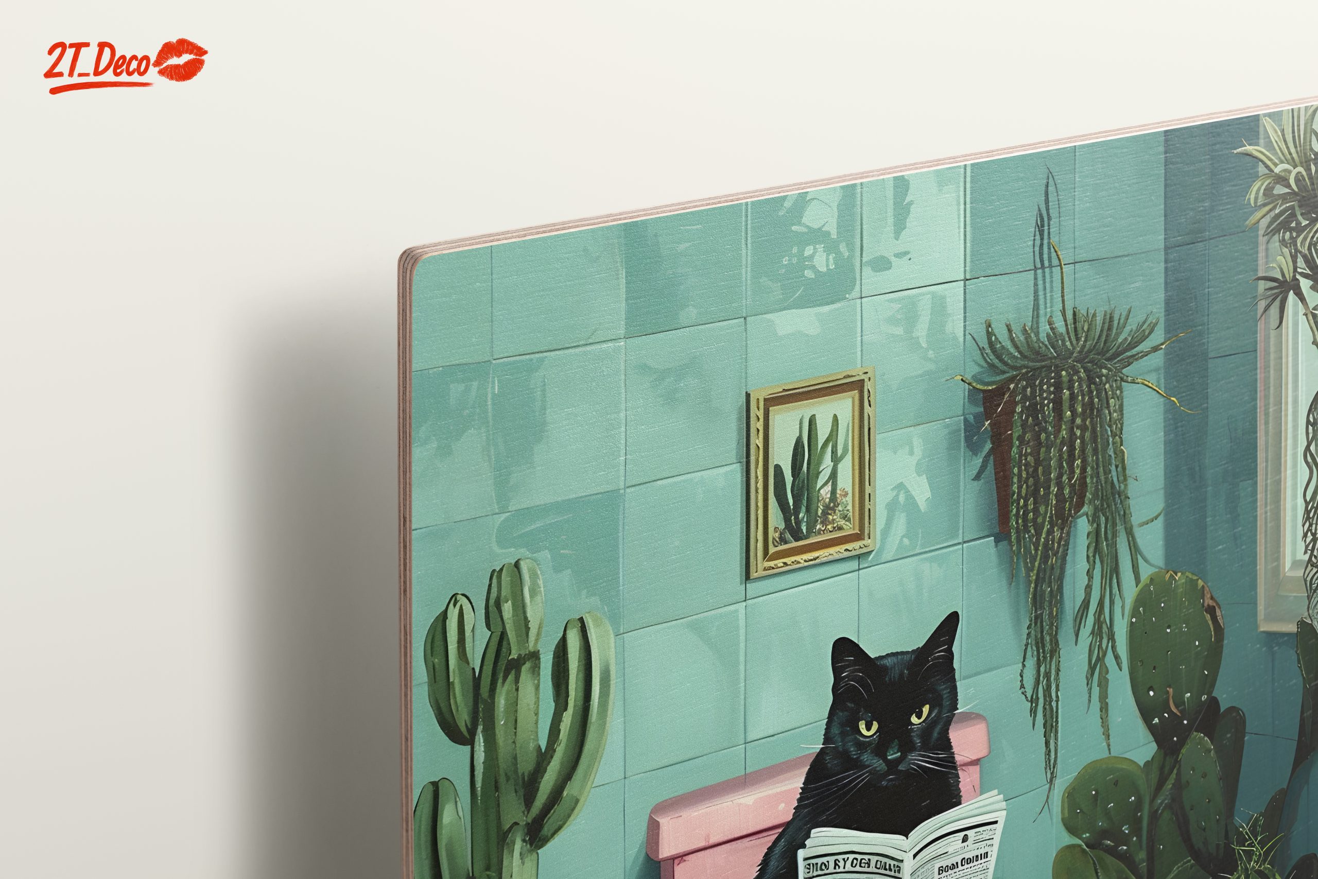Funny Cat in Bathroom Reading Newspaper - Image 15