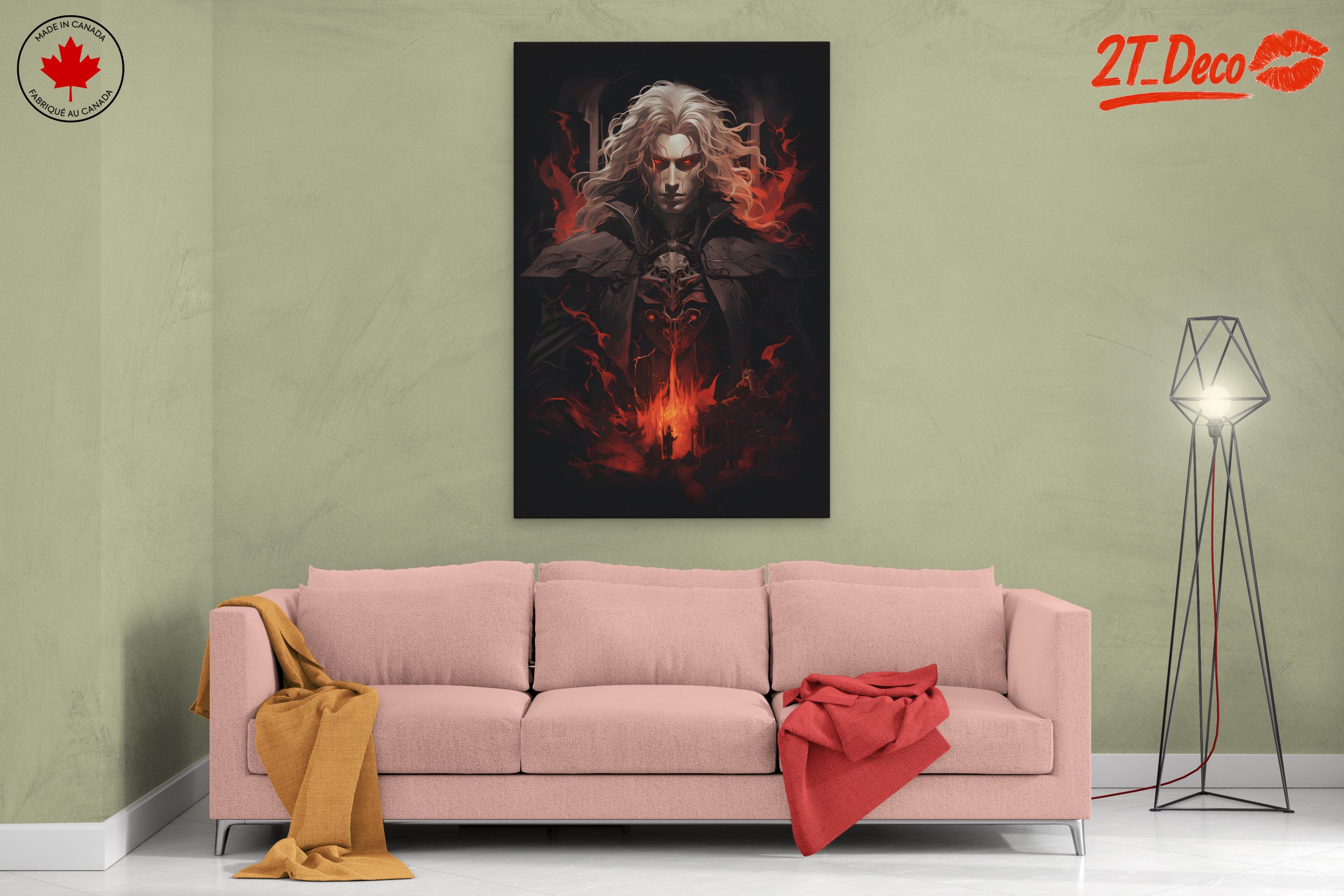 Dramatic Character with Fiery Background - Image 2