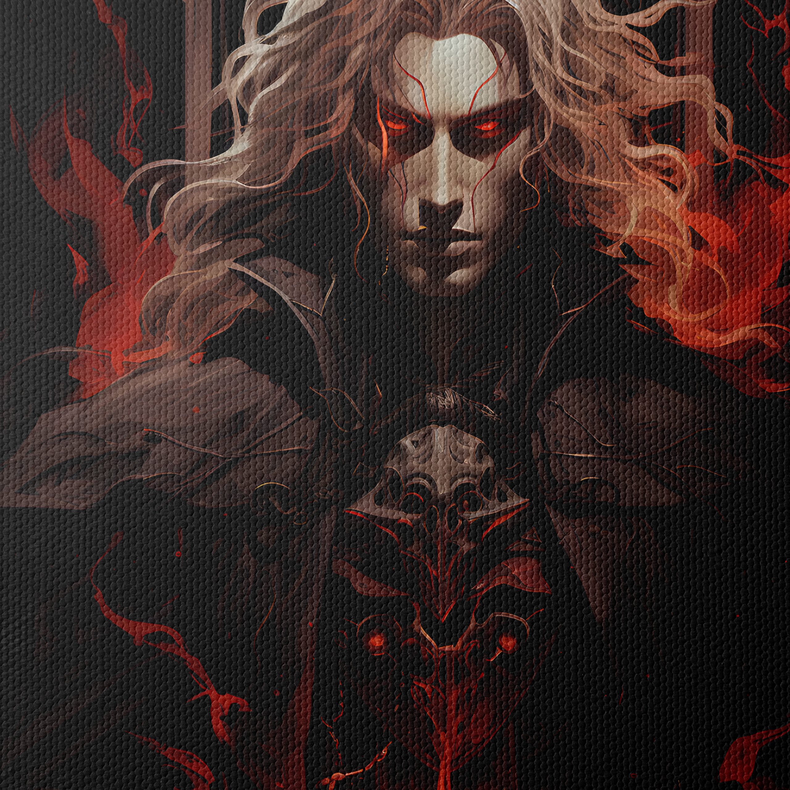 Dramatic Character with Fiery Background - Image 4