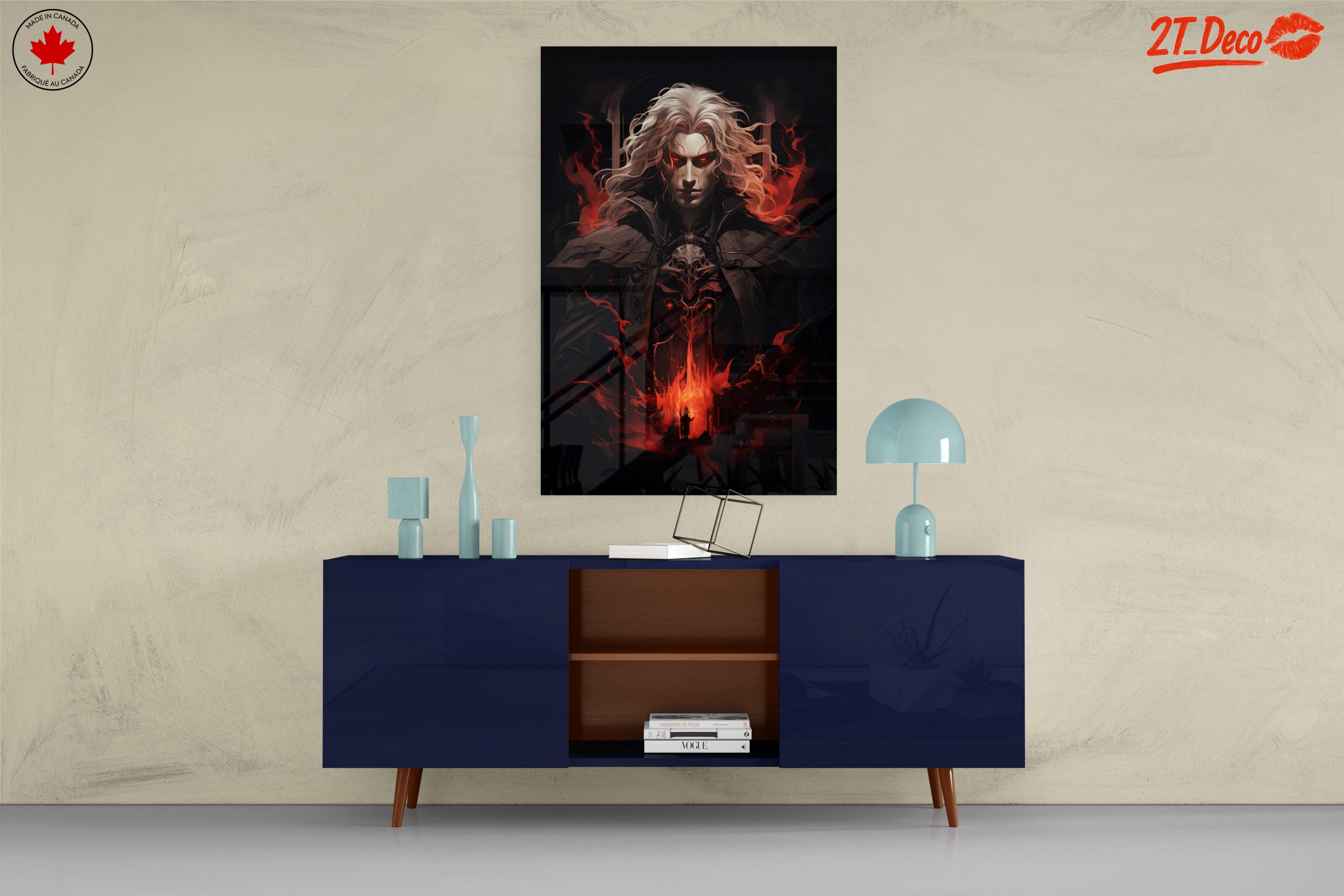 Dramatic Character with Fiery Background - Image 8