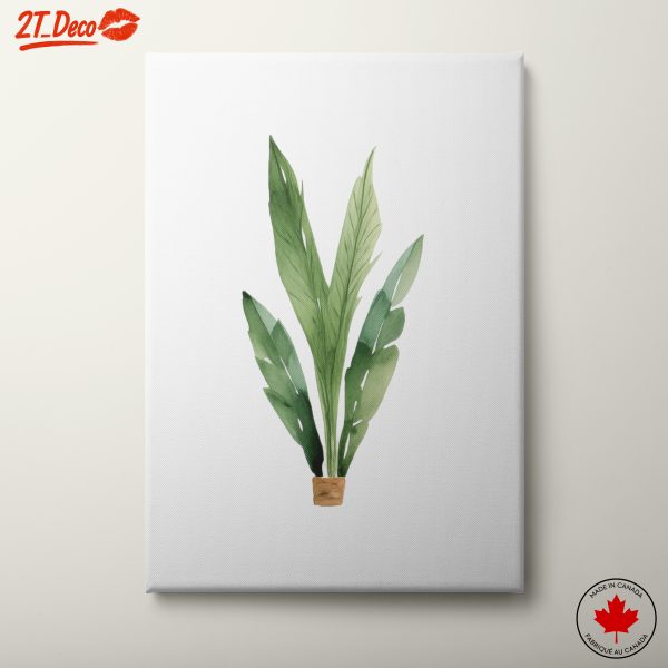 Lush Green Botanical Watercolor Art