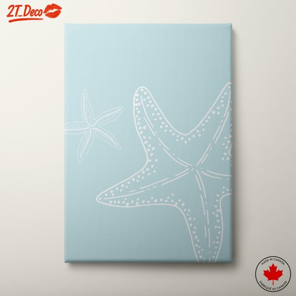 Abstract Starfish Illustration in Soft Blue