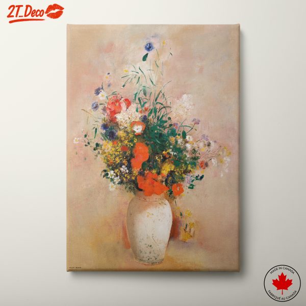 Vibrant Floral Arrangement in a White Vase
