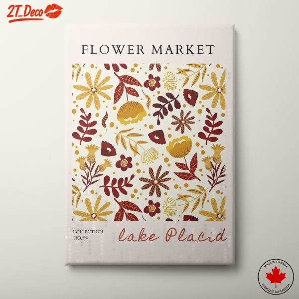 Flower Market Wall Art Featuring Vibrant Floral Patterns