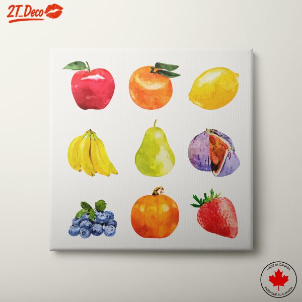 Colorful Abstract Representation of Fruits