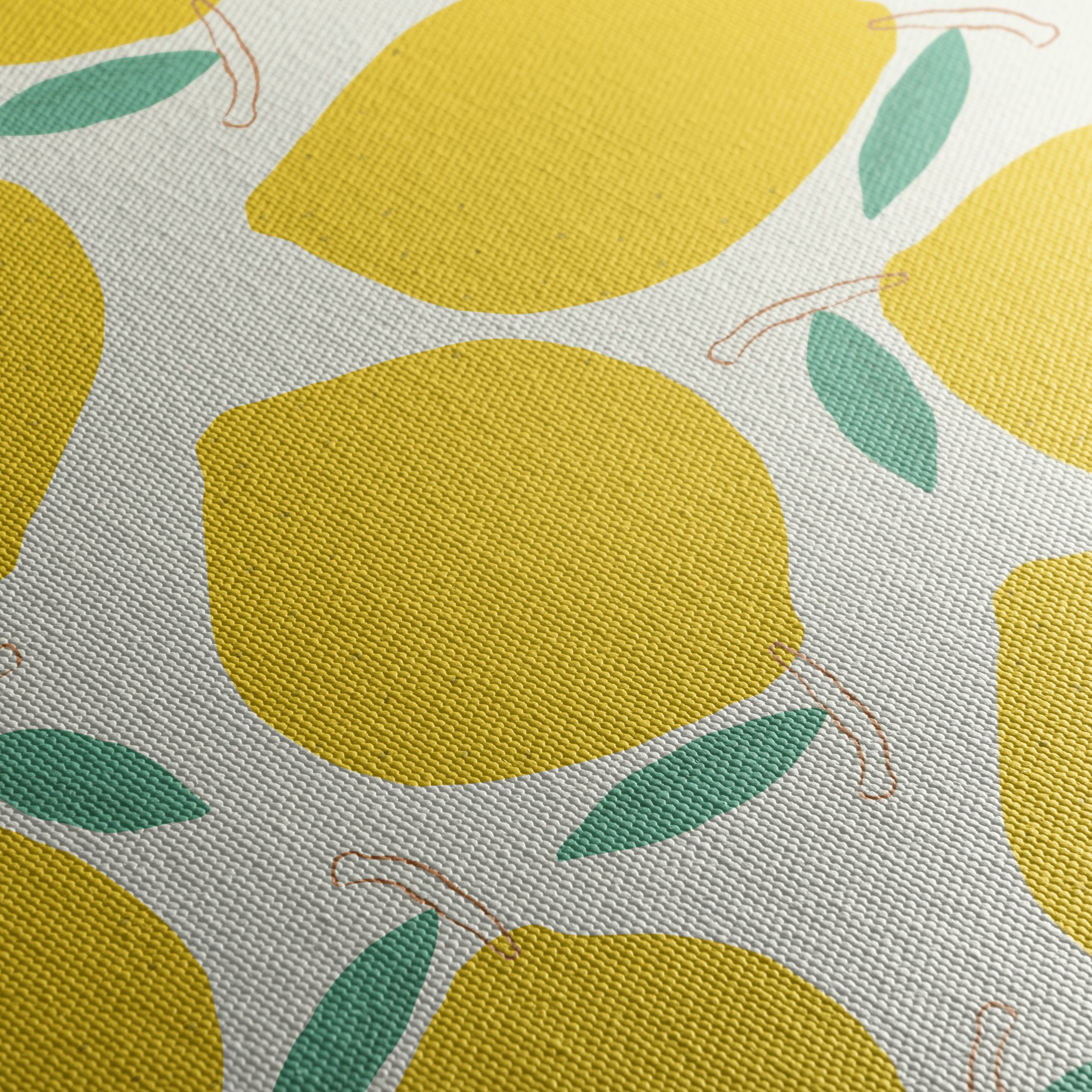 Bright Lemon Pattern Art for Kitchen Decor - Image 5