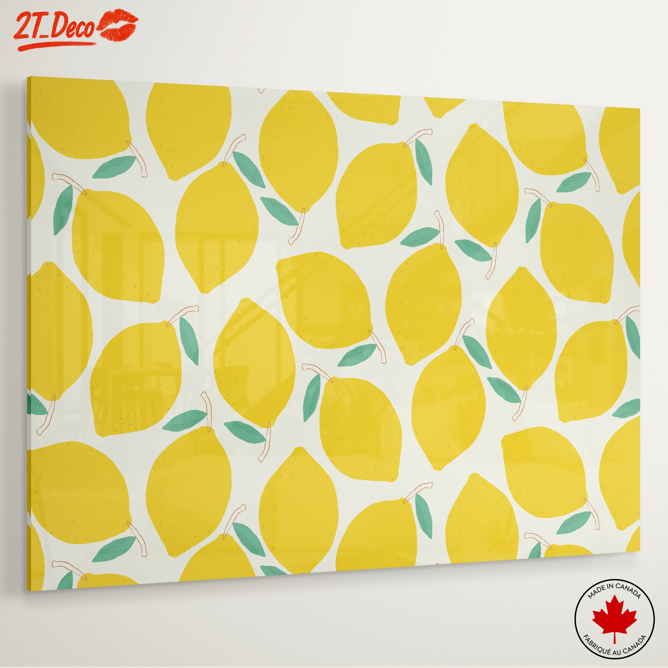 Bright Lemon Pattern Art for Kitchen Decor - Image 6