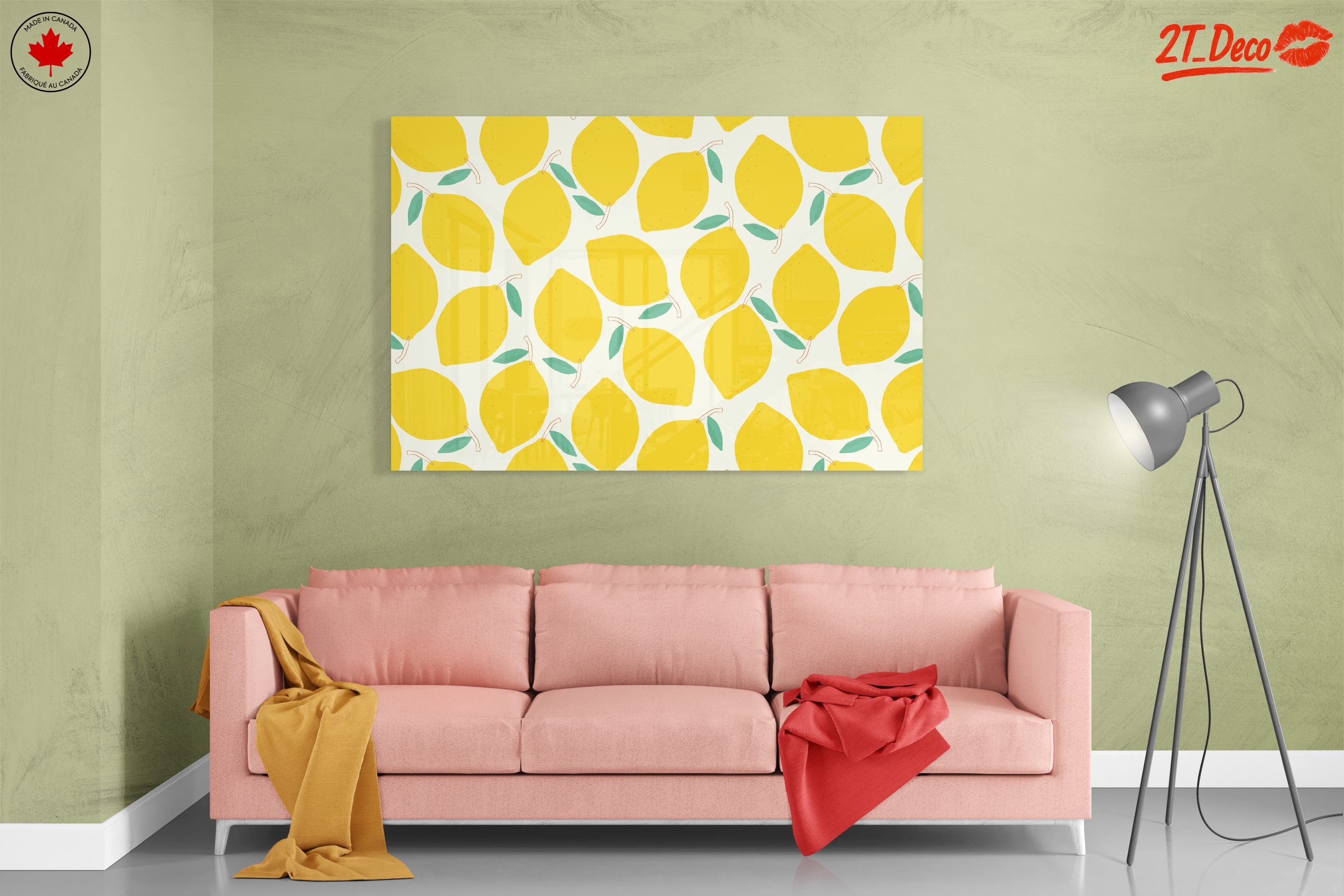 Bright Lemon Pattern Art for Kitchen Decor - Image 7