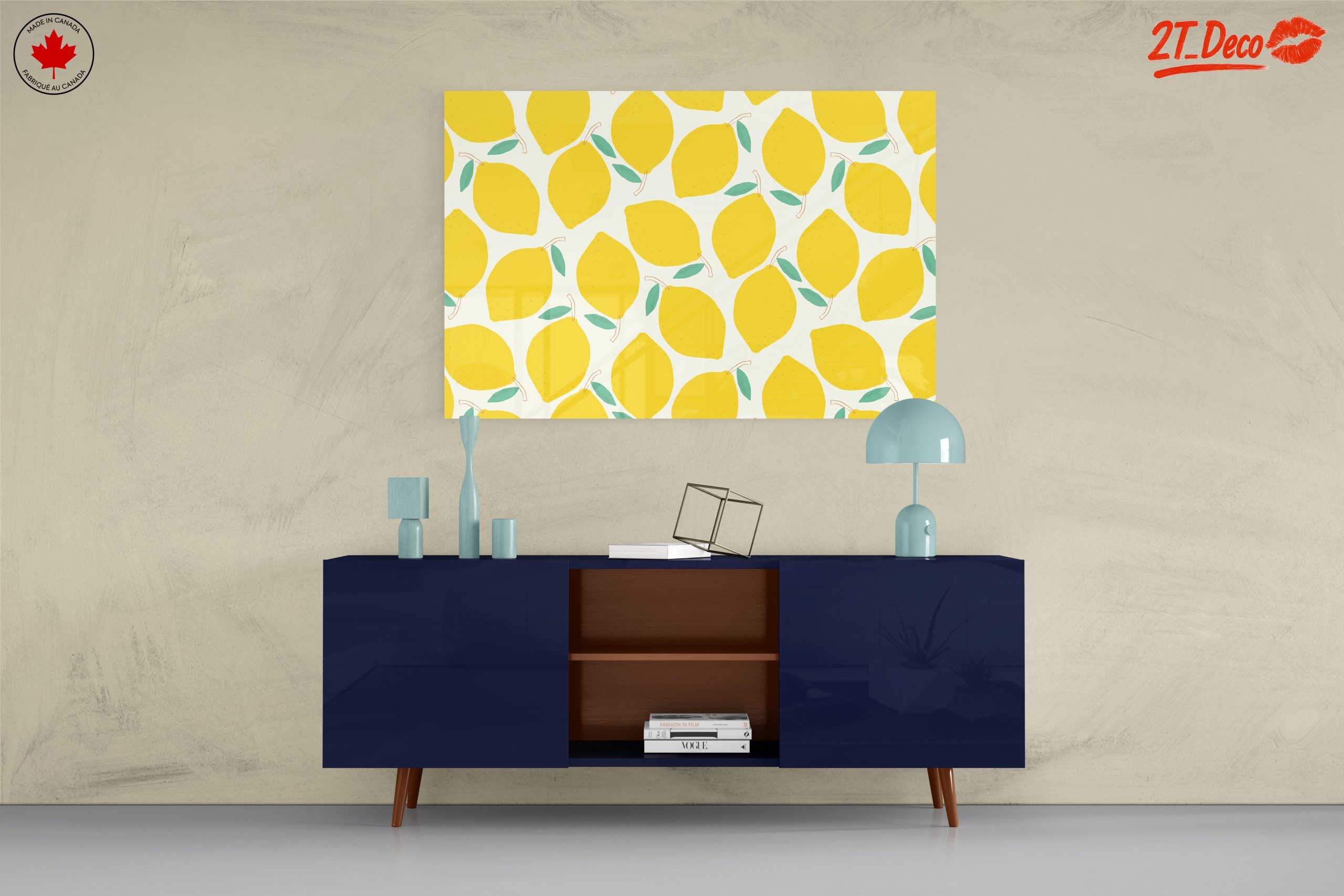 Bright Lemon Pattern Art for Kitchen Decor - Image 8