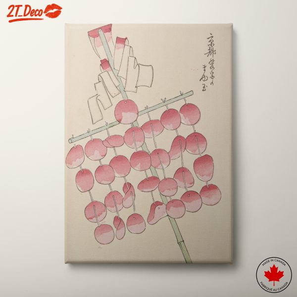 Delicate Botanical Illustration of Hanging Fruit