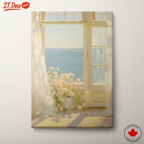Serene Floral Window View